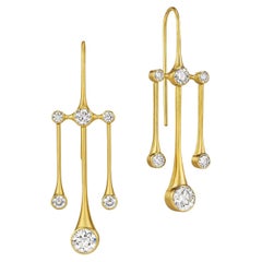 Geoffrey Good Boucles d'oreilles chandelier en diamant naturel Galaxy