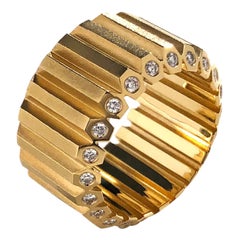 Geoffrey Good Hex Bar Natural Diamond Eternity Band 14mm