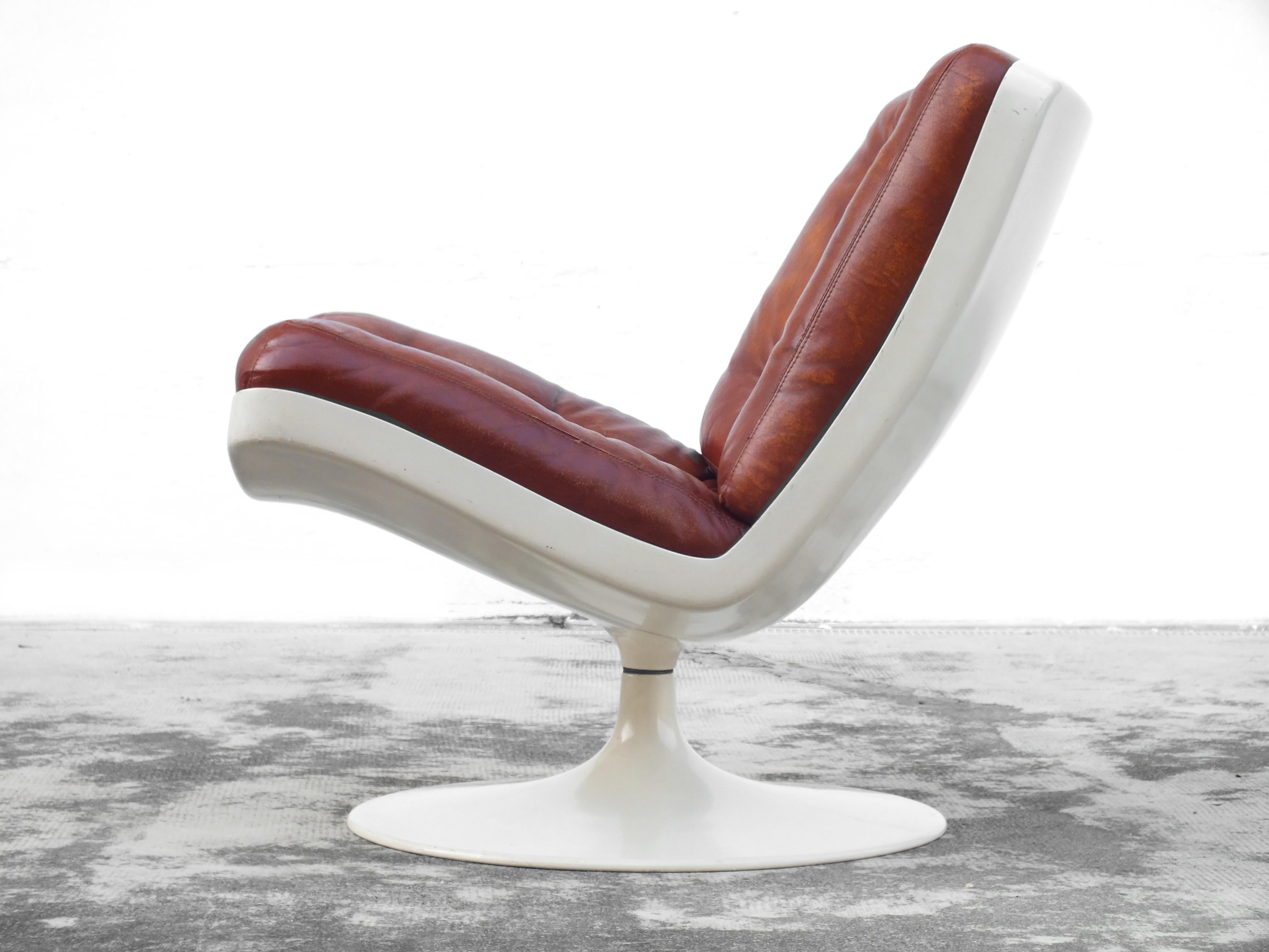 Attributed to Geoffrey Harcourt design Artifort in years '68  space age armchair In Good Condition For Sale In Biella, IT