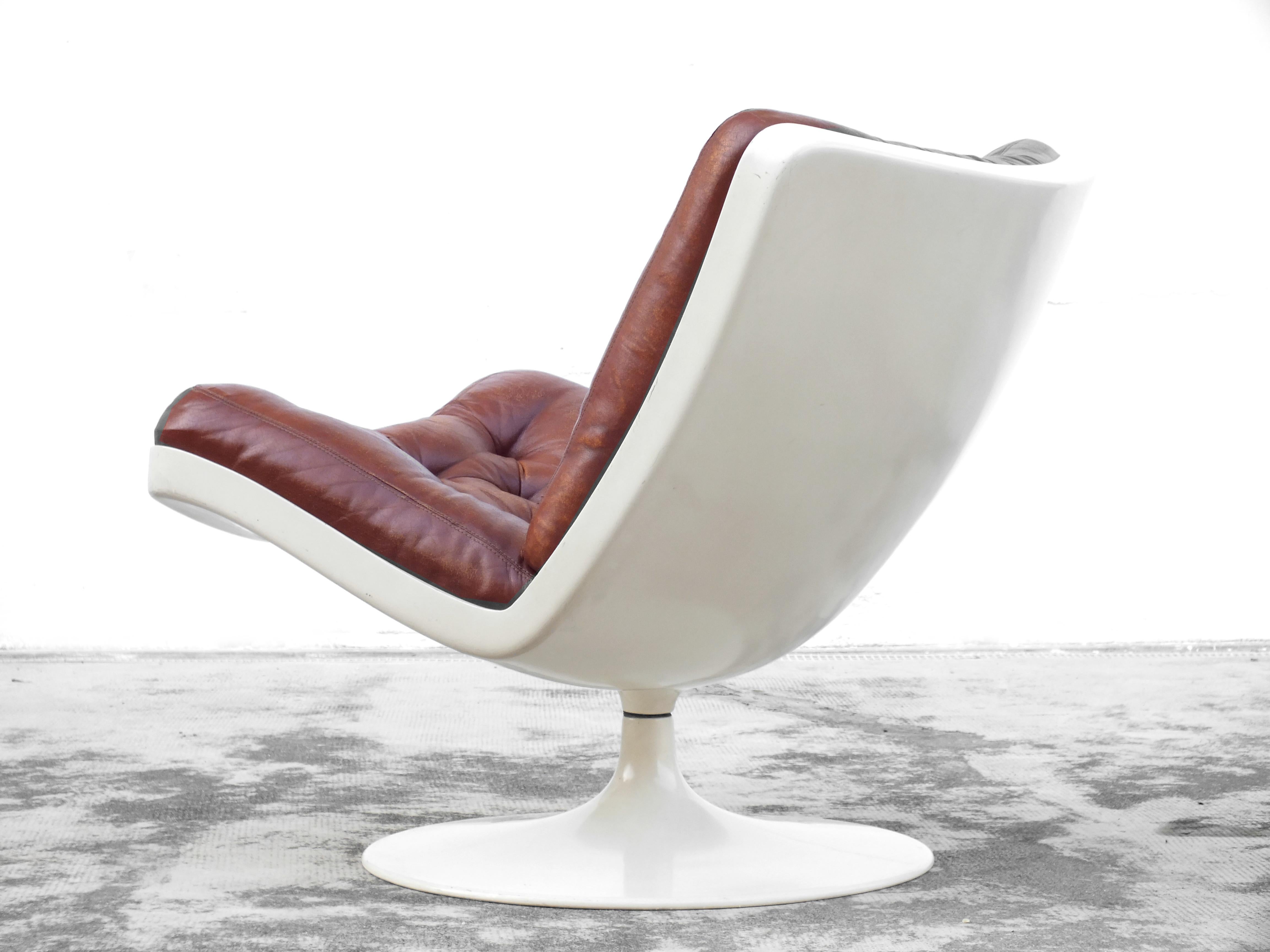 Synthetic Attributed to Geoffrey Harcourt design Artifort in years '68  space age armchair For Sale