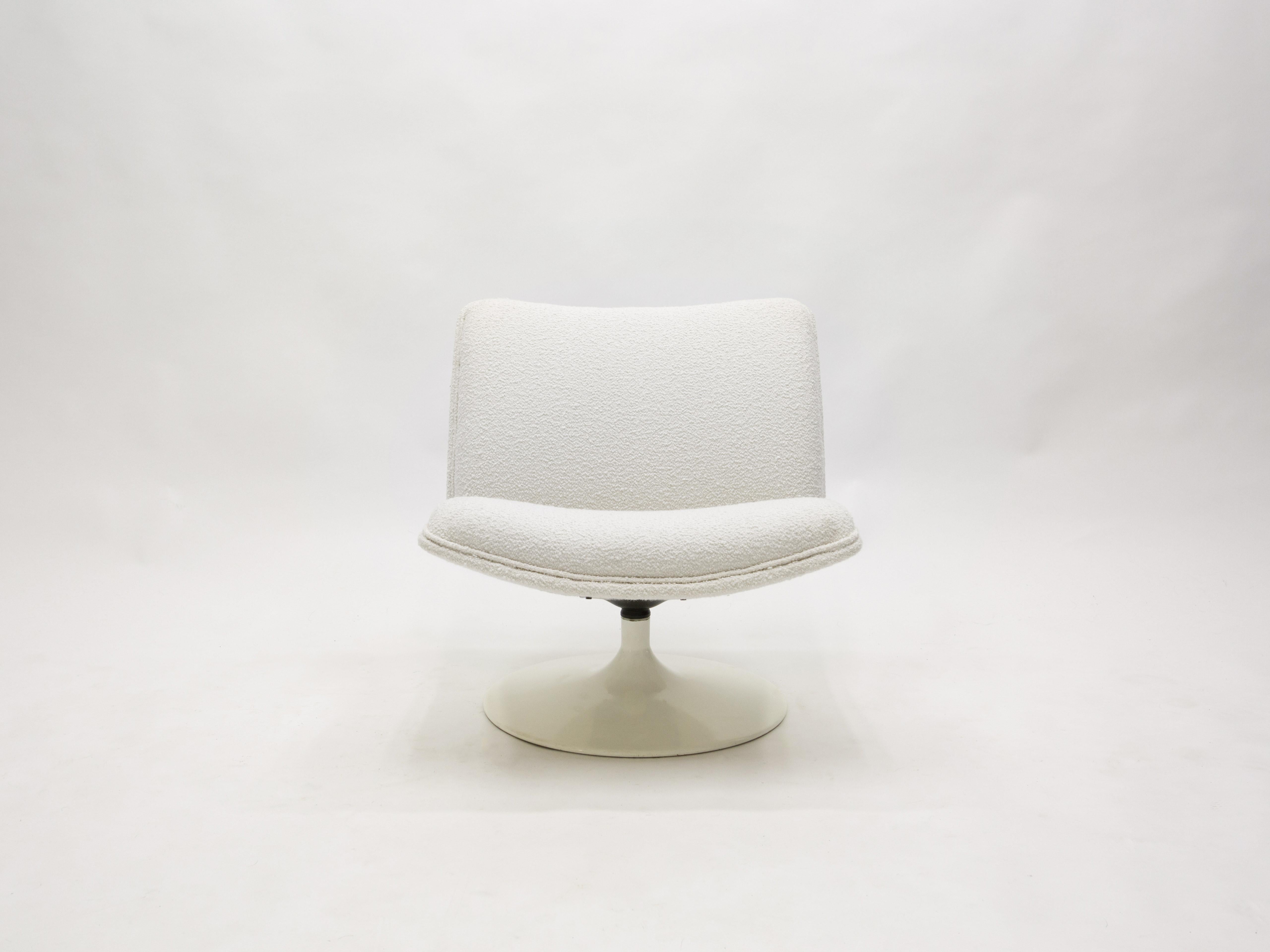 Geoffrey Harcourt for Artifort F504 Swivel Lounge Chair Bouclé, 1960s 6