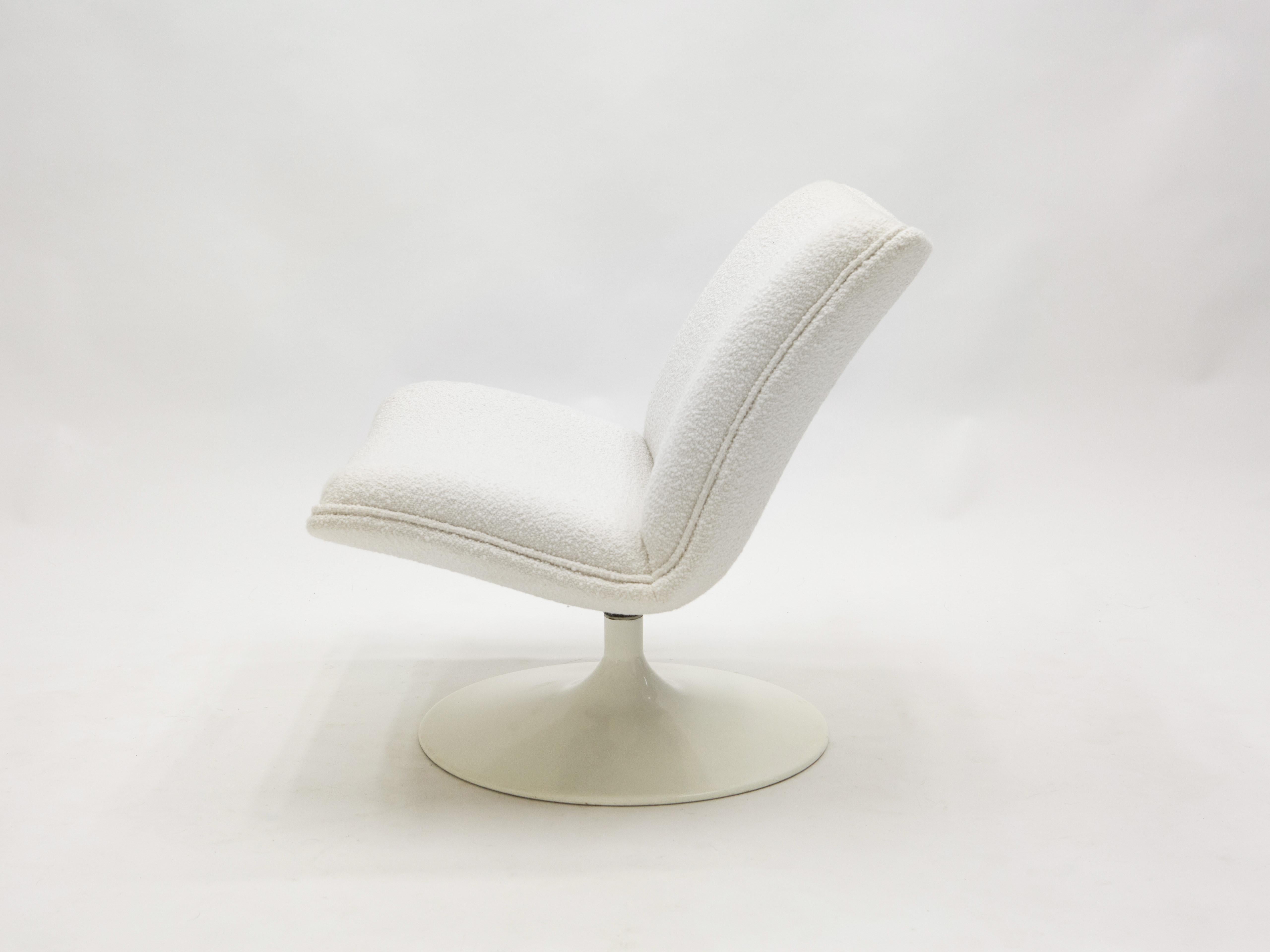 Geoffrey Harcourt for Artifort F504 Swivel Lounge Chair Bouclé, 1960s 7