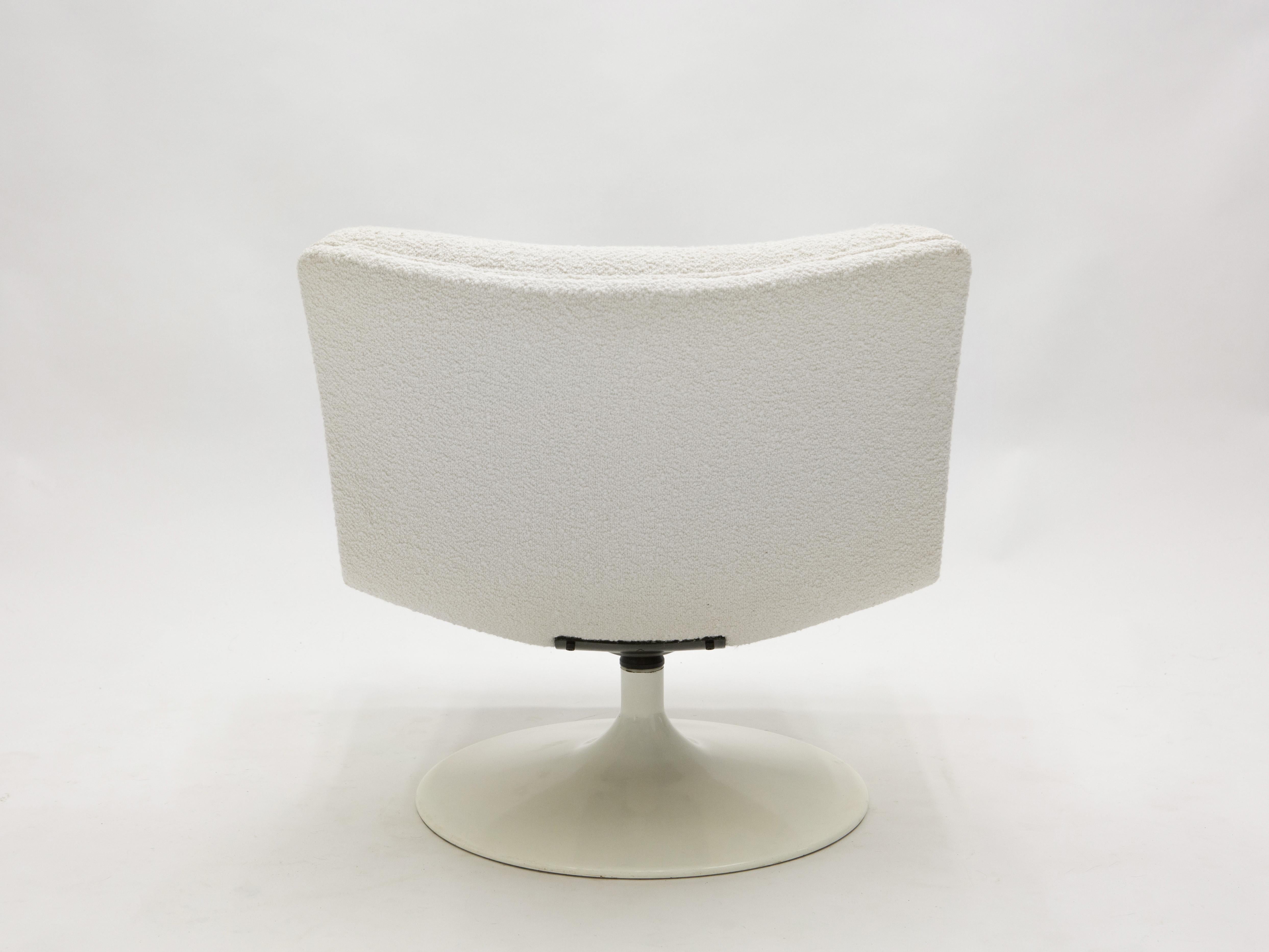 Geoffrey Harcourt for Artifort F504 Swivel Lounge Chair Bouclé, 1960s 1