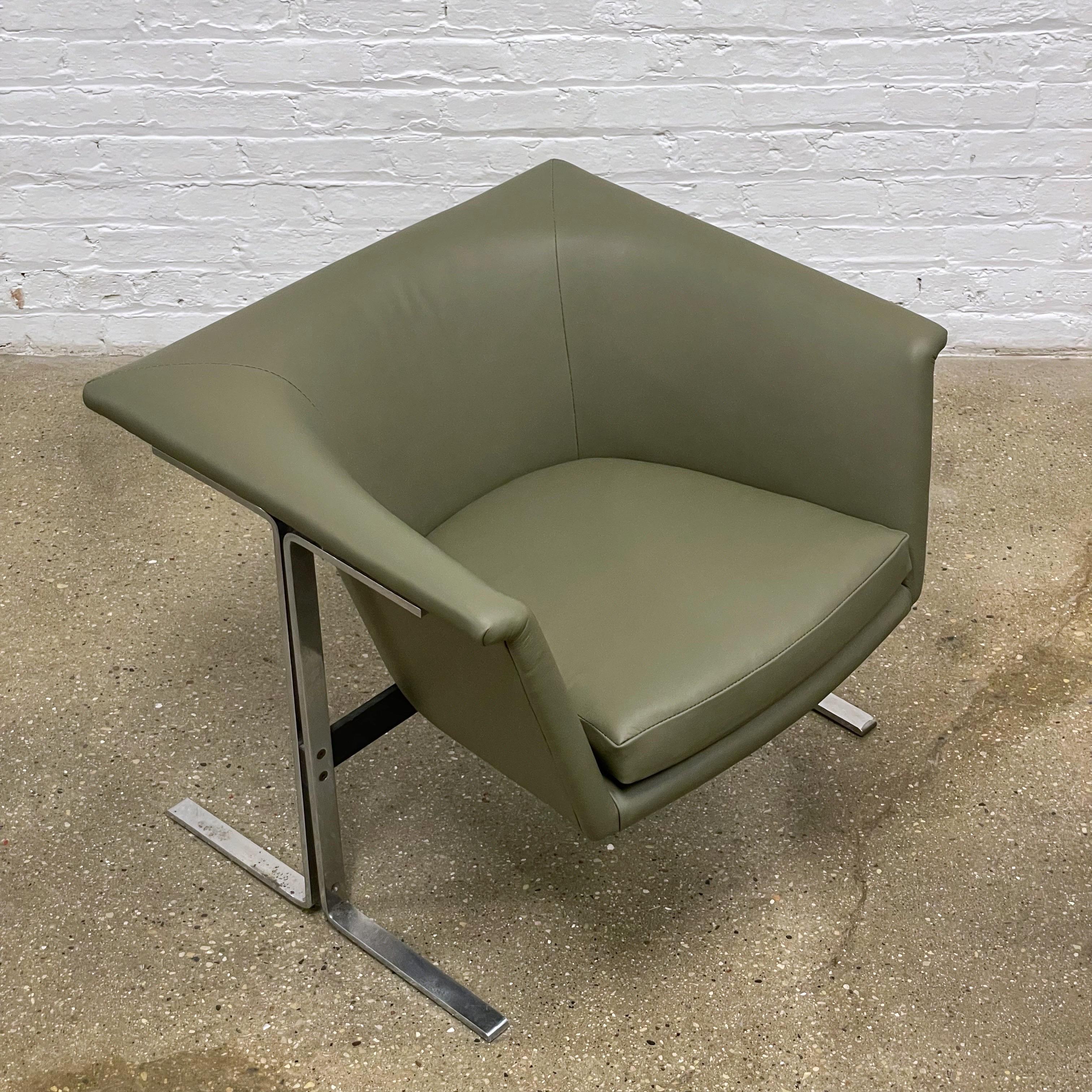 Geoffrey Harcourt for Artifort Model 042 Lounge Chairs in Leather For Sale 5