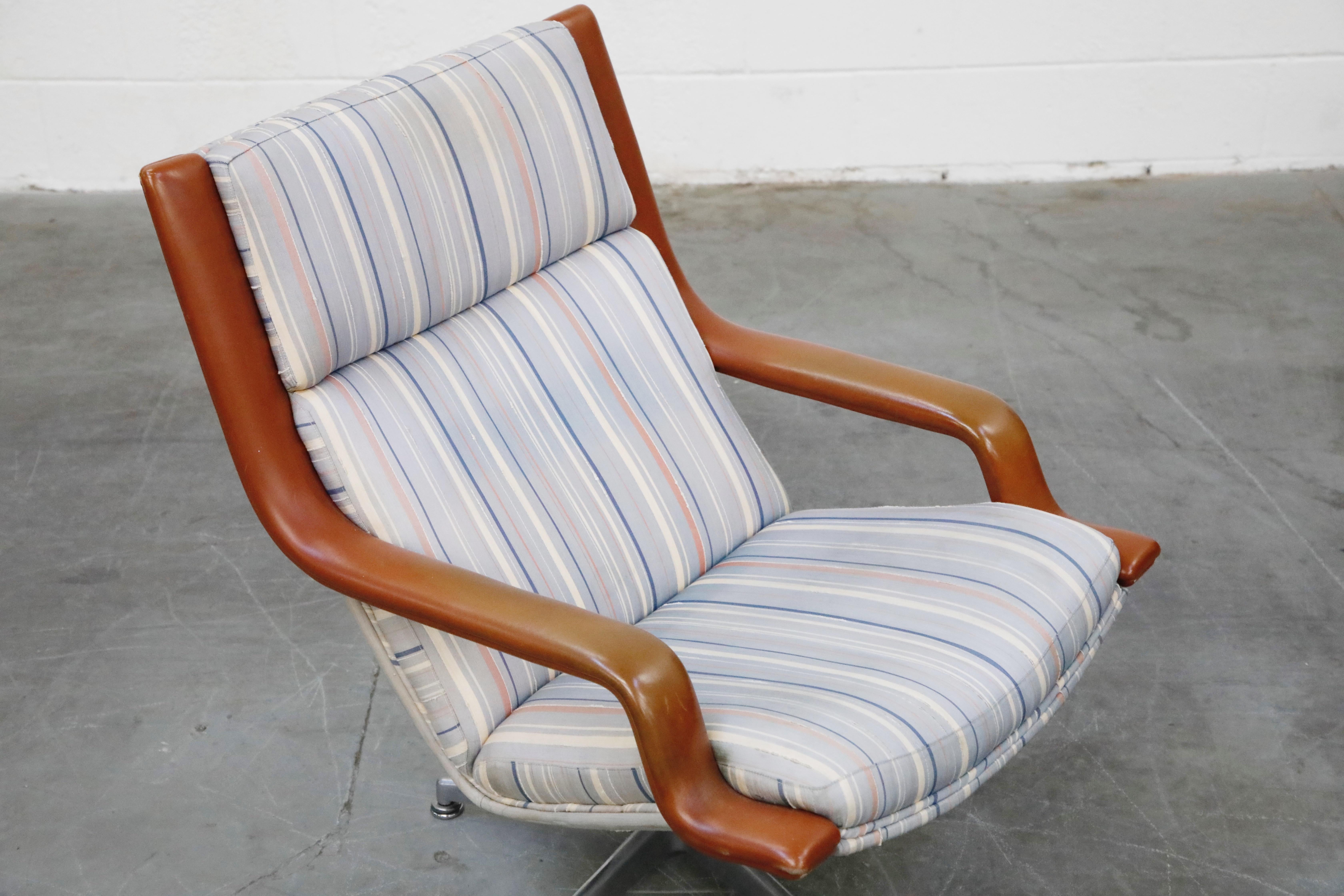 Geoffrey Harcourt for Artifort Model #F-140 Swivel Lounge Armchair, circa 1970s 6