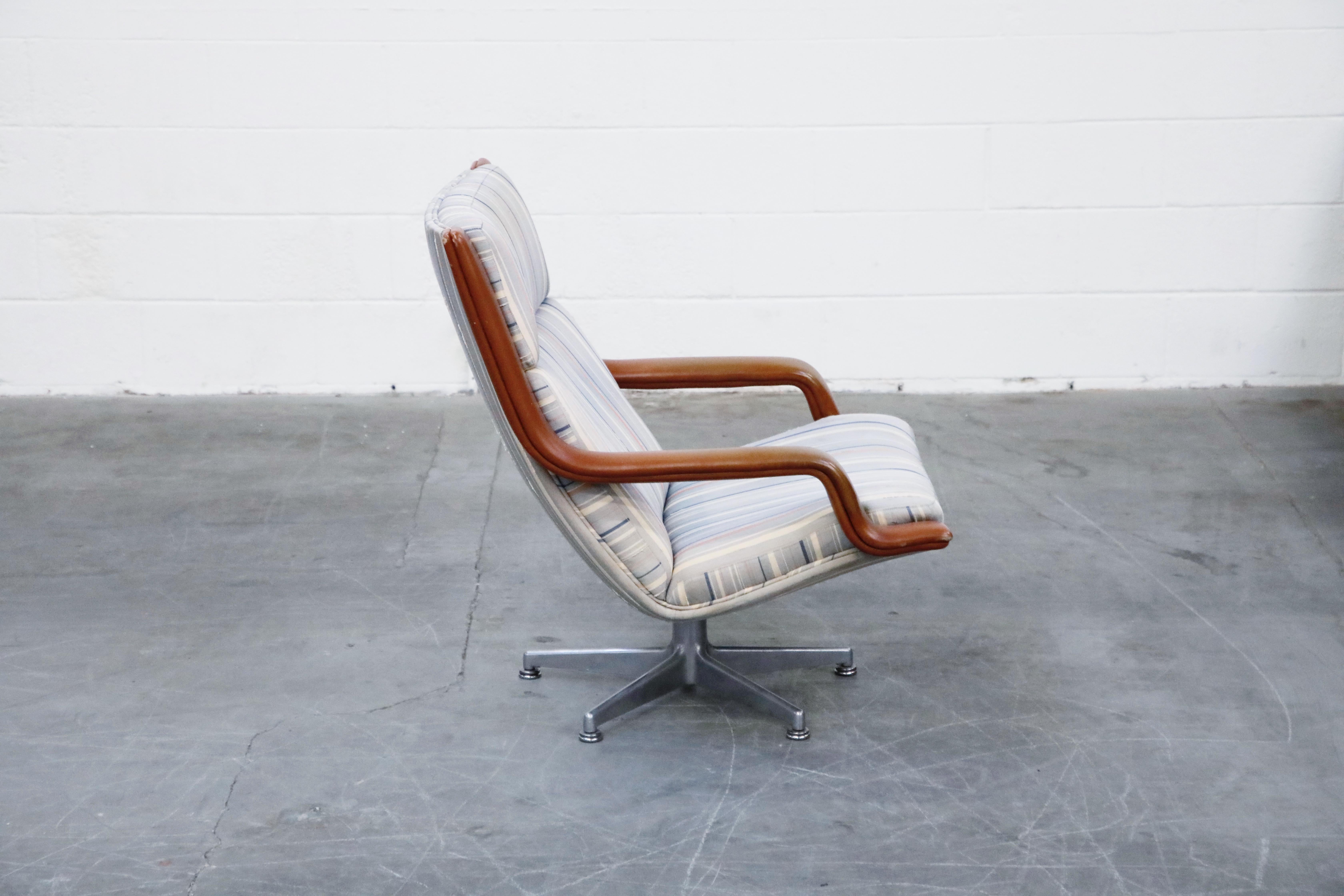 Geoffrey Harcourt for Artifort Model #F-140 Swivel Lounge Armchair, circa 1970s 1