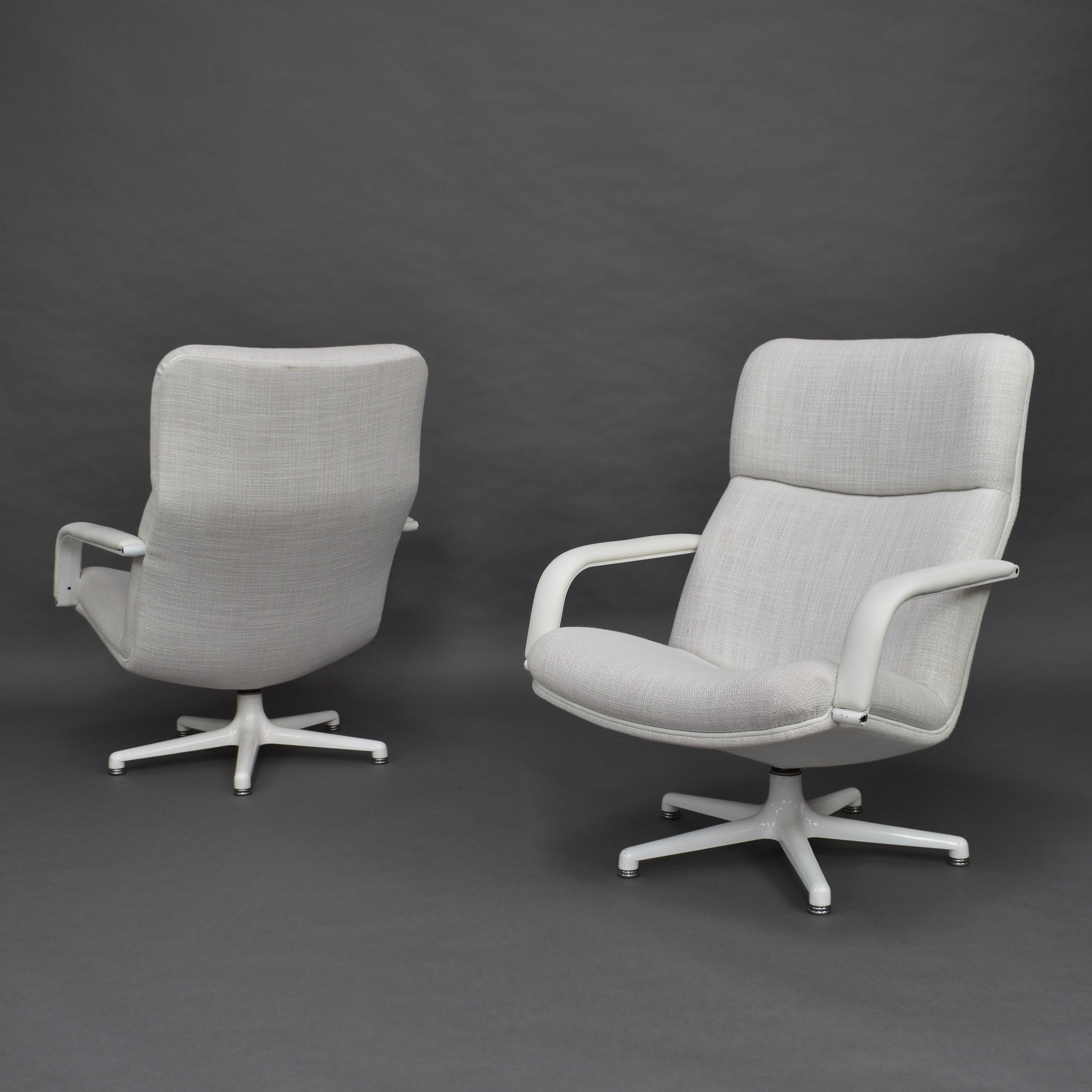 Mid-Century Modern Geoffrey Harcourt Model F154 Swivel Lounge Armchairs by Artifort