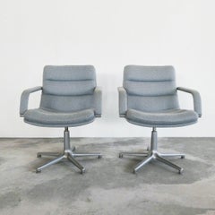 Geoffrey Harcourt Pair of Swivel Armchairs in Wool for Artifort 1970s