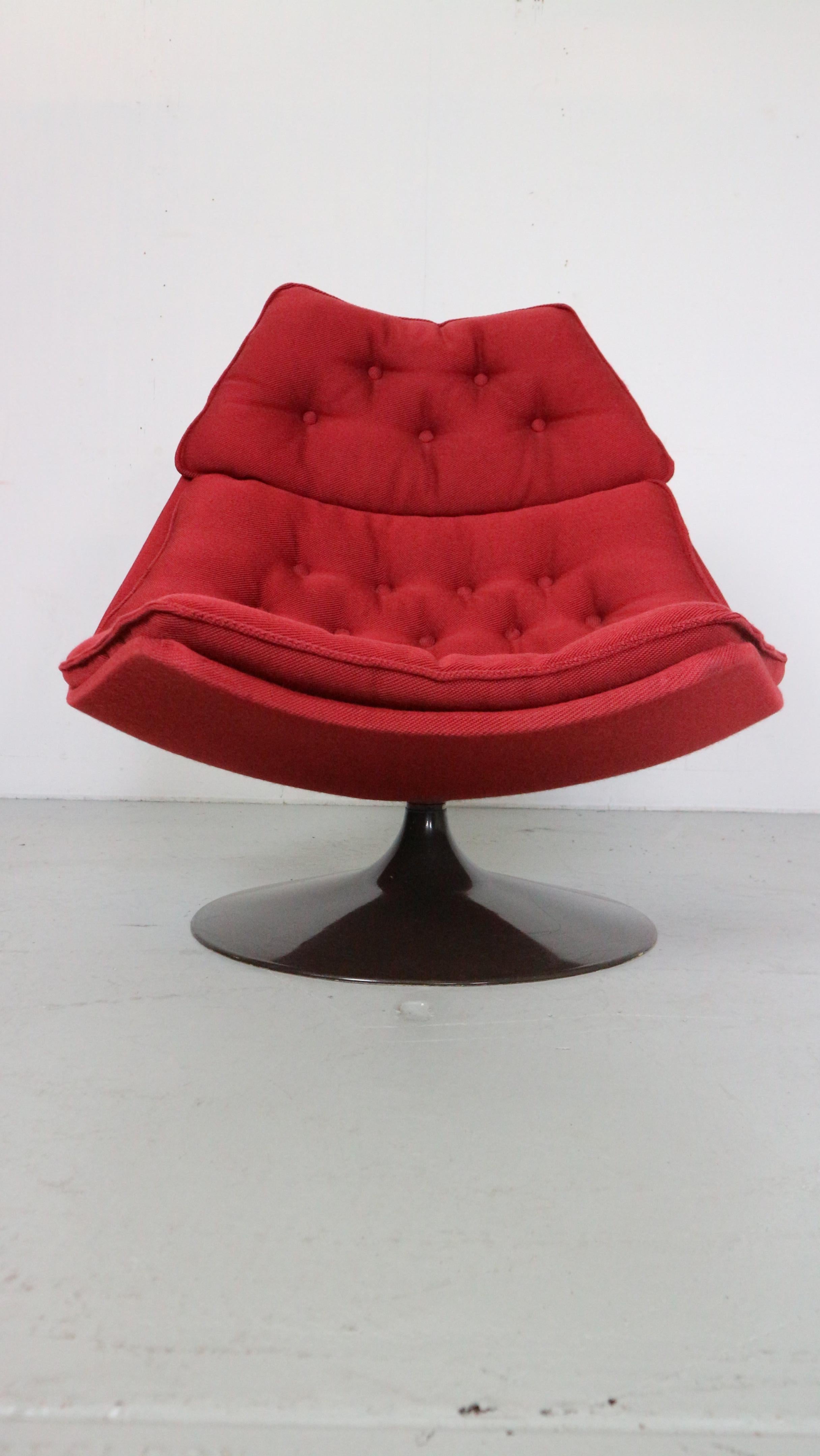Mid-Century Modern Geoffrey Harcourt Swivel Lounge Chair F511 for Artifort, 1960s, Netherlands