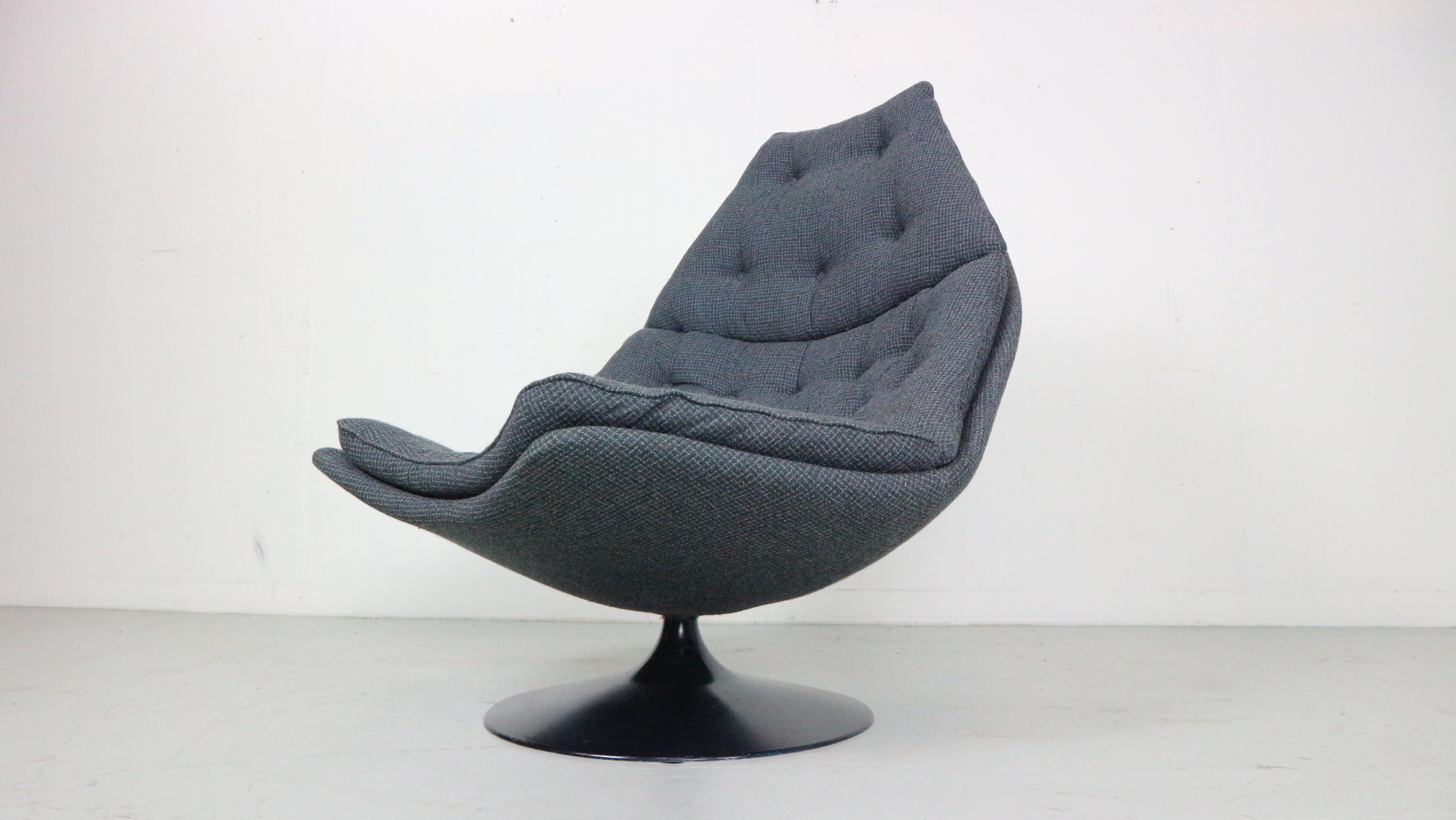 Mid-Century Modern Geoffrey Harcourt Swivel Lounge Chair F511 for Artifort, 1960s, Netherlands