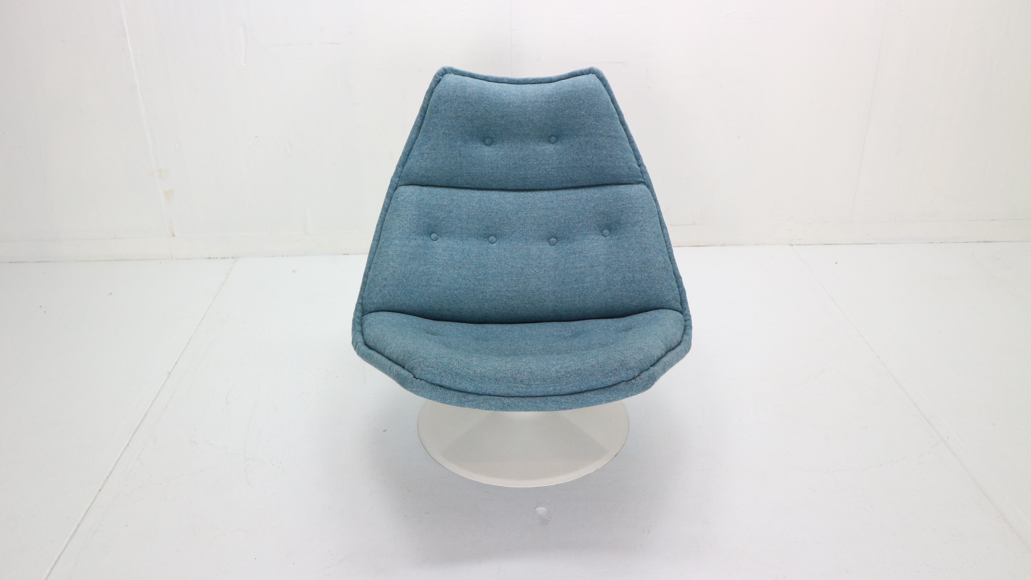Mid-Century Modern Geoffrey Harcourt Swivel Lounge Chair F511 For Artifort, 1960s, Netherlands