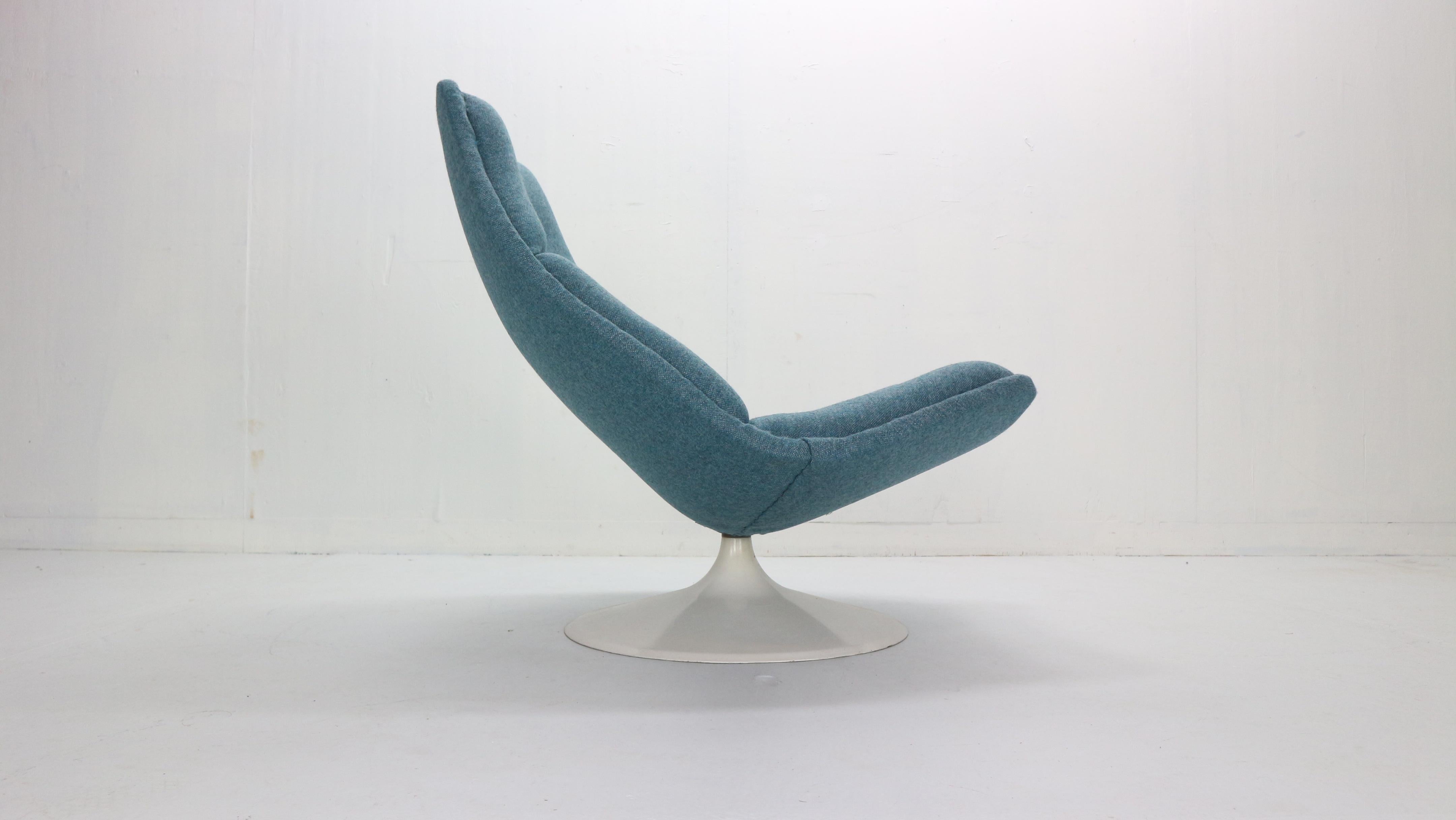 Geoffrey Harcourt Swivel Lounge Chair F511 For Artifort, 1960s, Netherlands In Good Condition In The Hague, NL