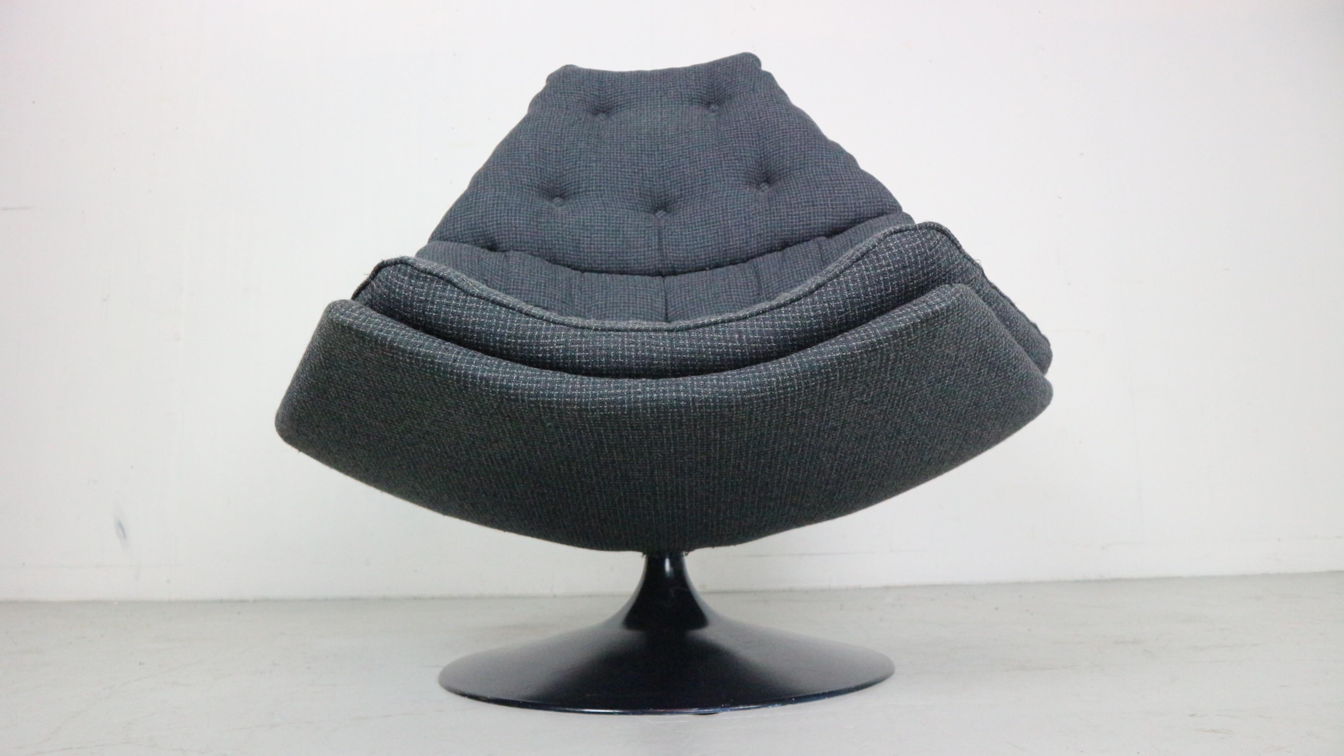 Metal Geoffrey Harcourt Swivel Lounge Chair F511 for Artifort, 1960s, Netherlands