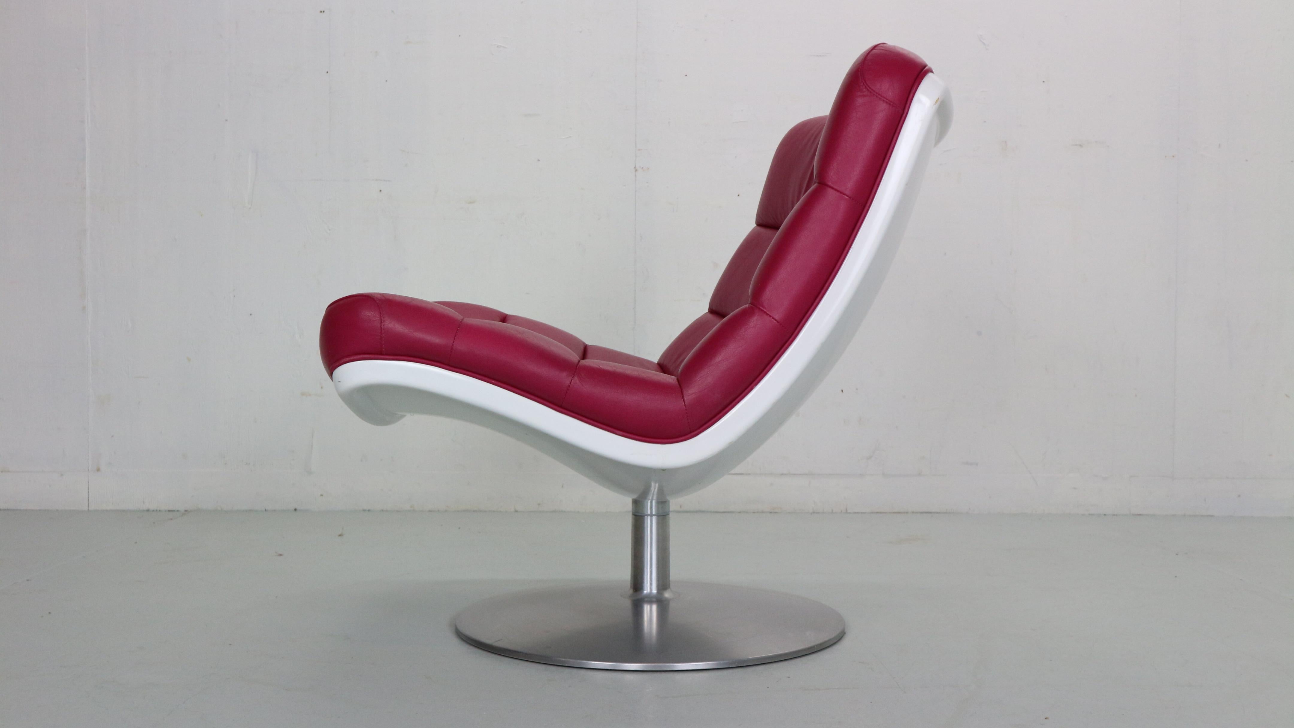 Geoffrey Harcourt Swivel Lounge Chair F978 & Pierre Paulin Ottoman for Artifort 2