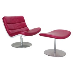 Geoffrey Harcourt Swivel Lounge Chair F978 & Pierre Paulin Ottoman for Artifort