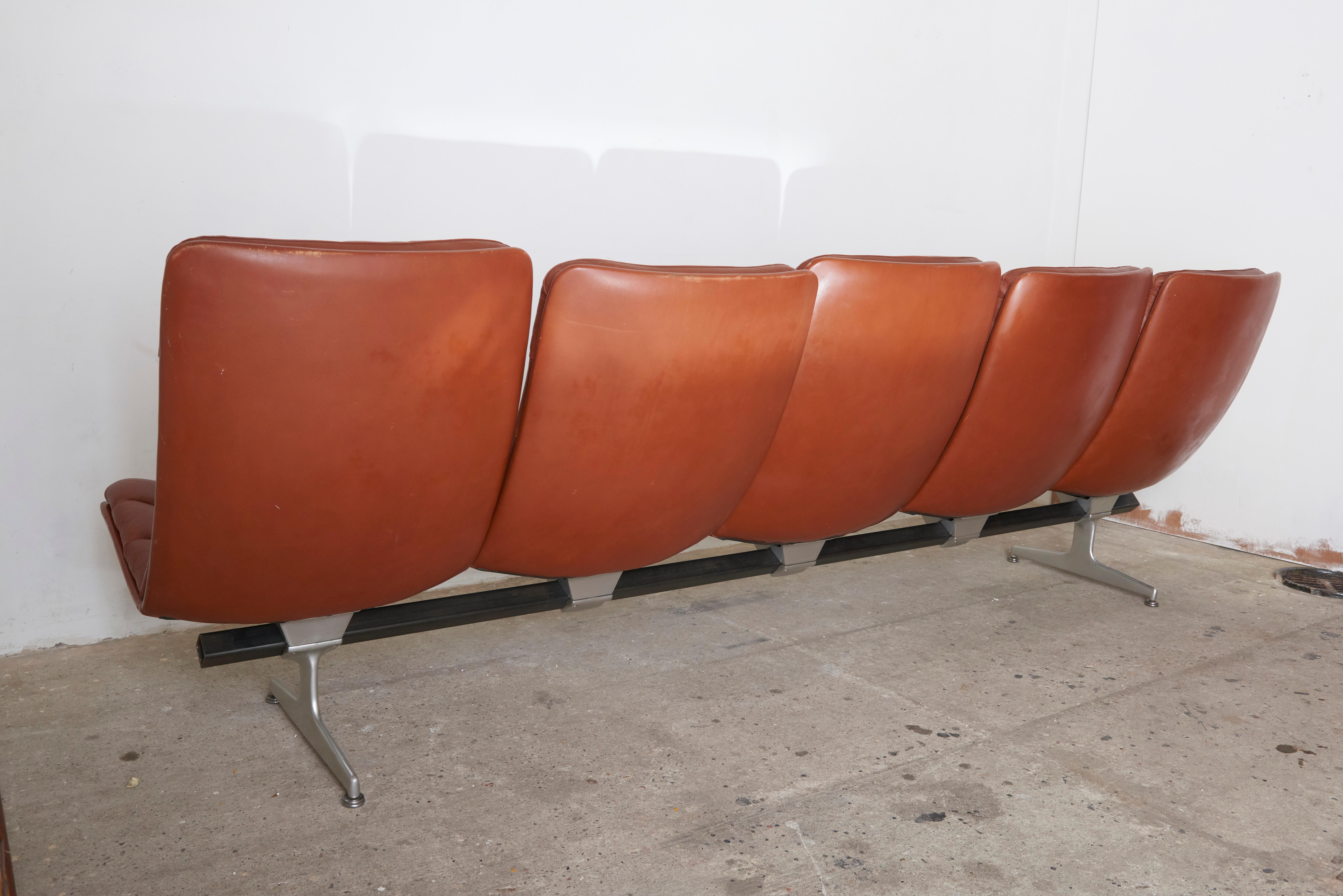 Dutch Geoffrey Harcourt Waiting Room Bench, Multiple Seating System for Artifort , 1968