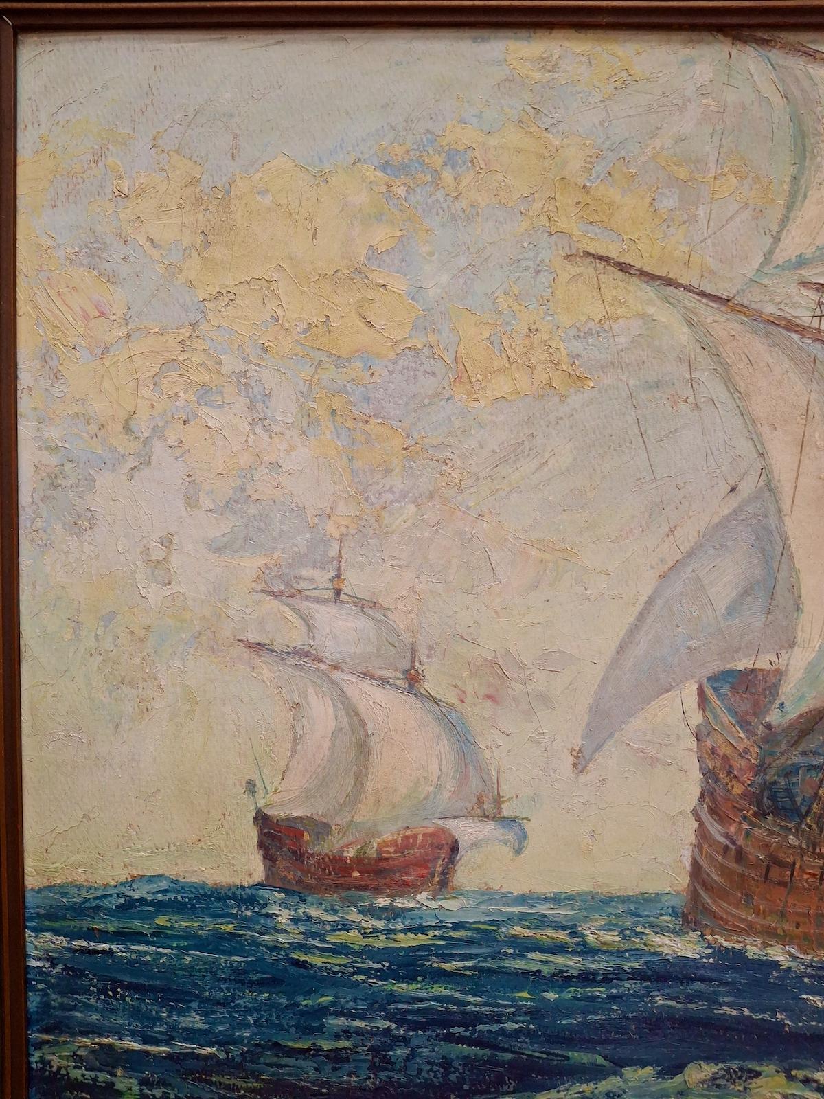 Full Wind in the Sails - Painting by Geoffrey Holt 