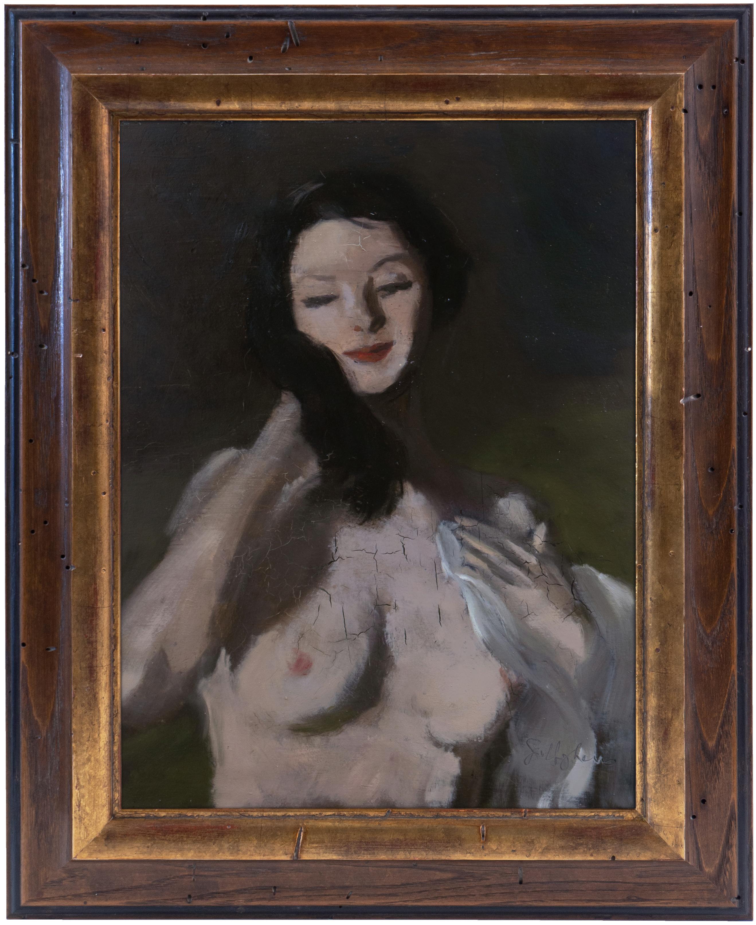 Estudio de una mujer', Nueva York ASL, AIC, California, SFAI, Legión de Honor, Bath - Painting de Geoffrey Lewis