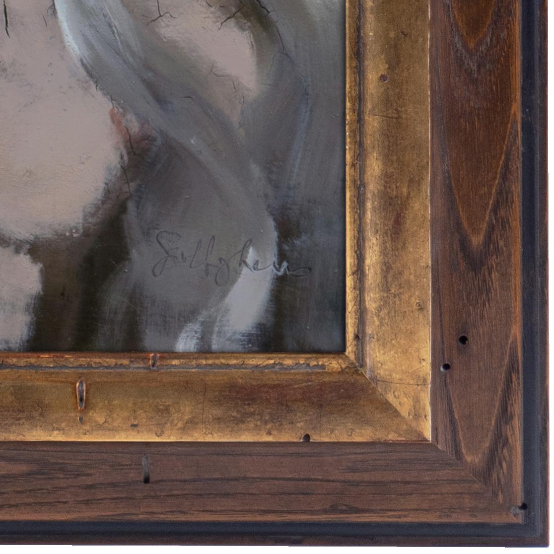 Estudio de una mujer', Nueva York ASL, AIC, California, SFAI, Legión de Honor, Bath - Nude Painting Negro de Geoffrey Lewis