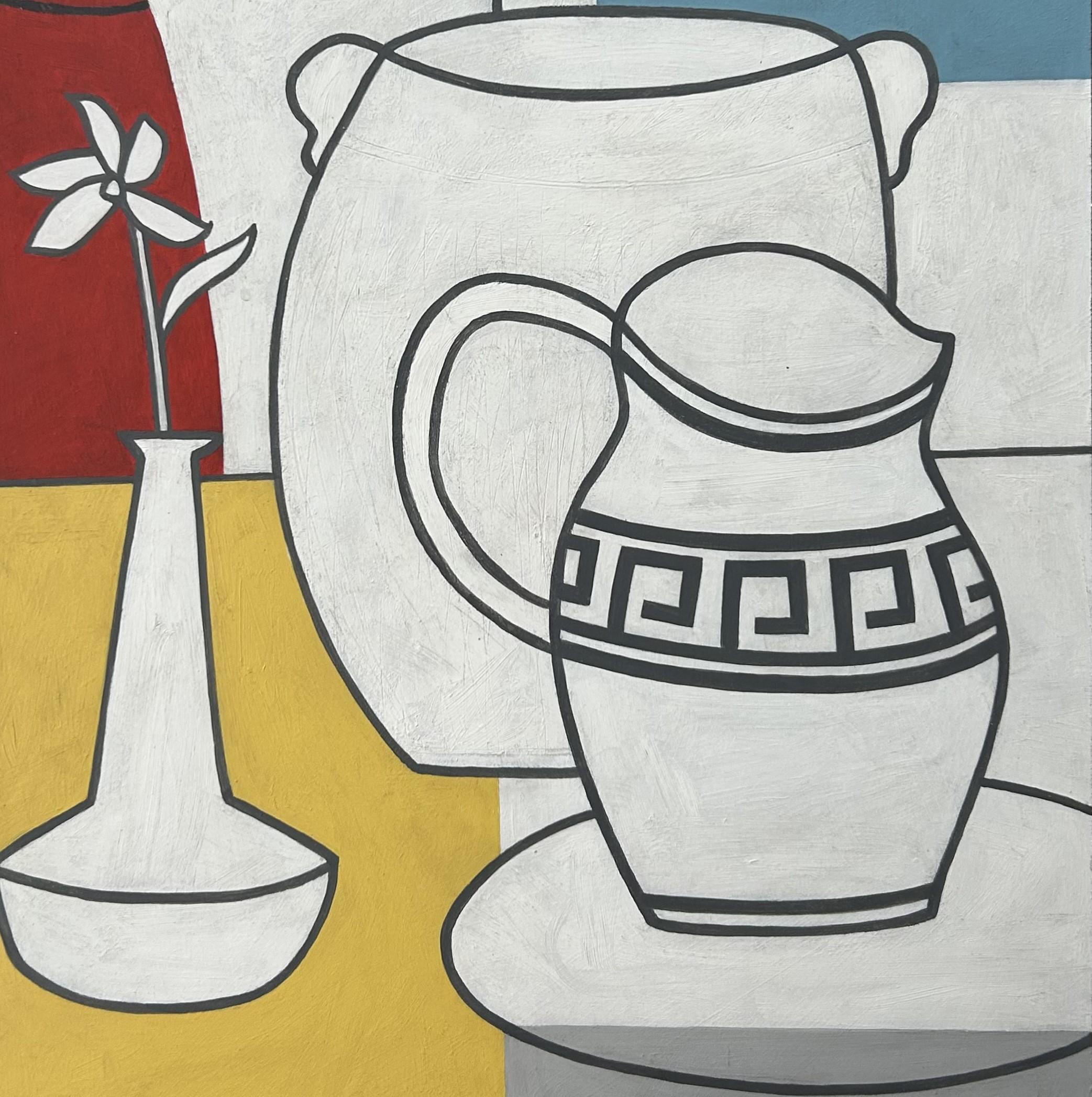 Summer Table - Beige Still-Life Painting by Geoffrey Robinson