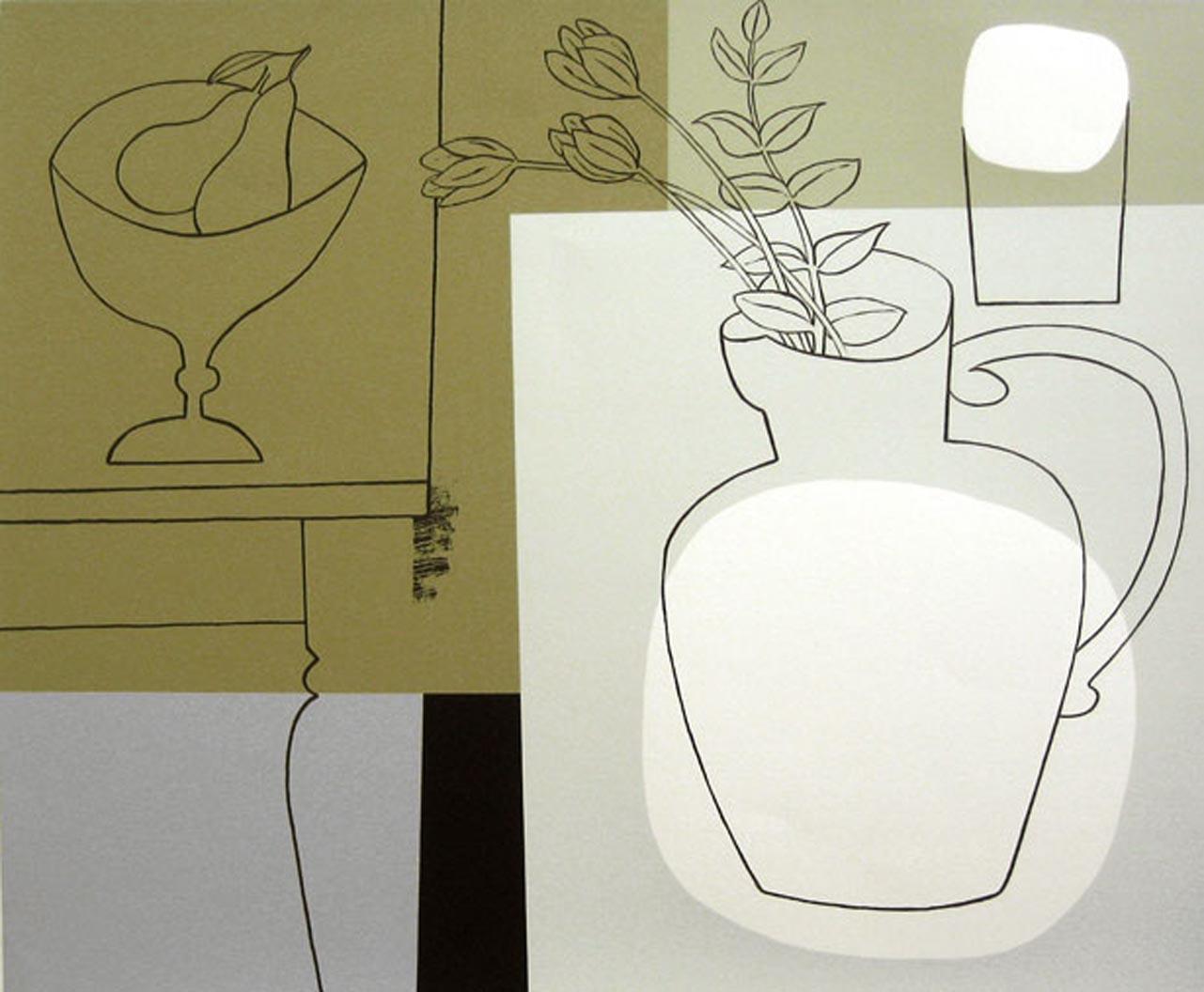 Still-Life Print Geoffrey Robinson - Sur deux tables