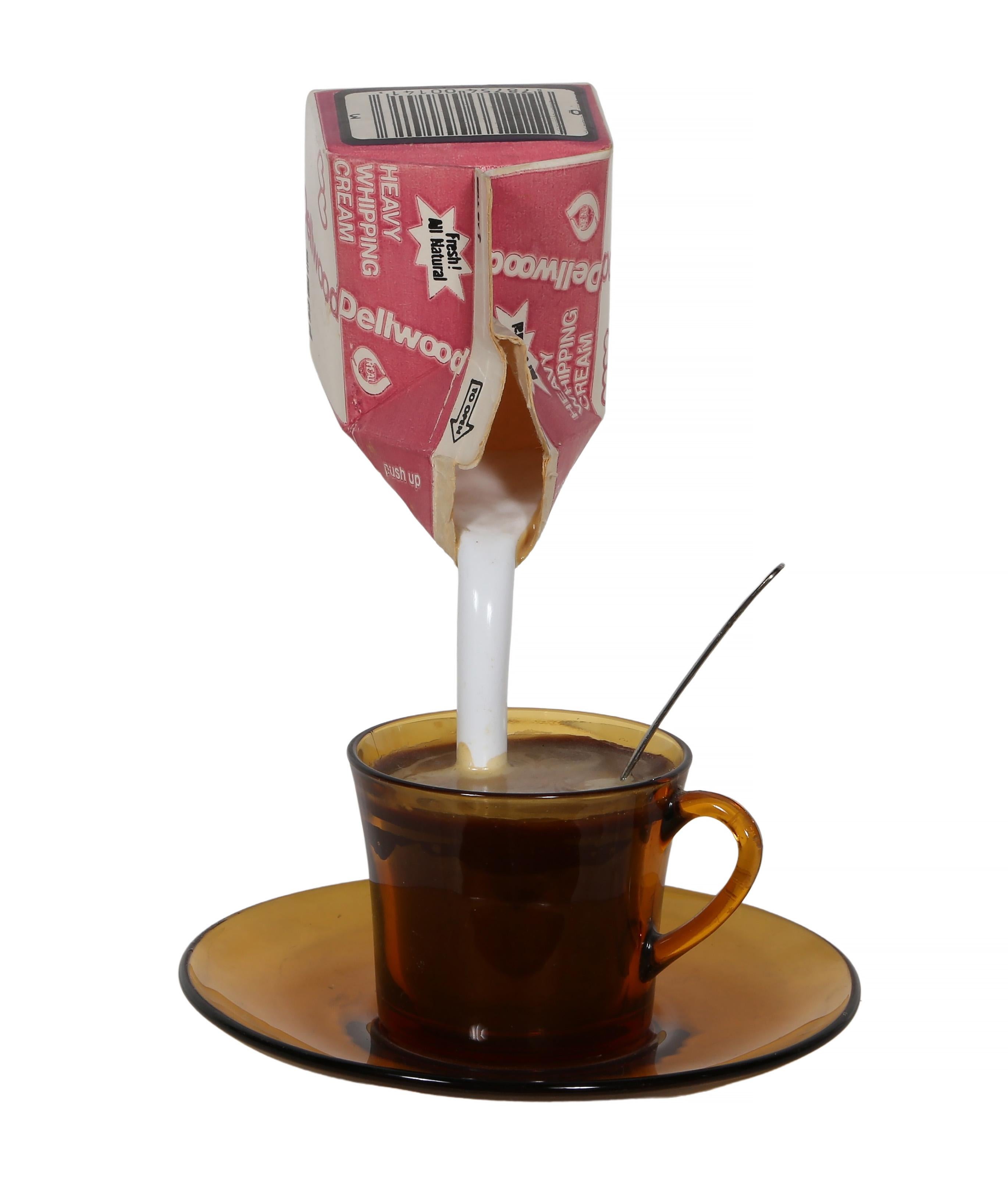 Coffee with Heavy Cream, Pop Art Resin and Glass Sculpture by Geoffrey Rose For Sale 3