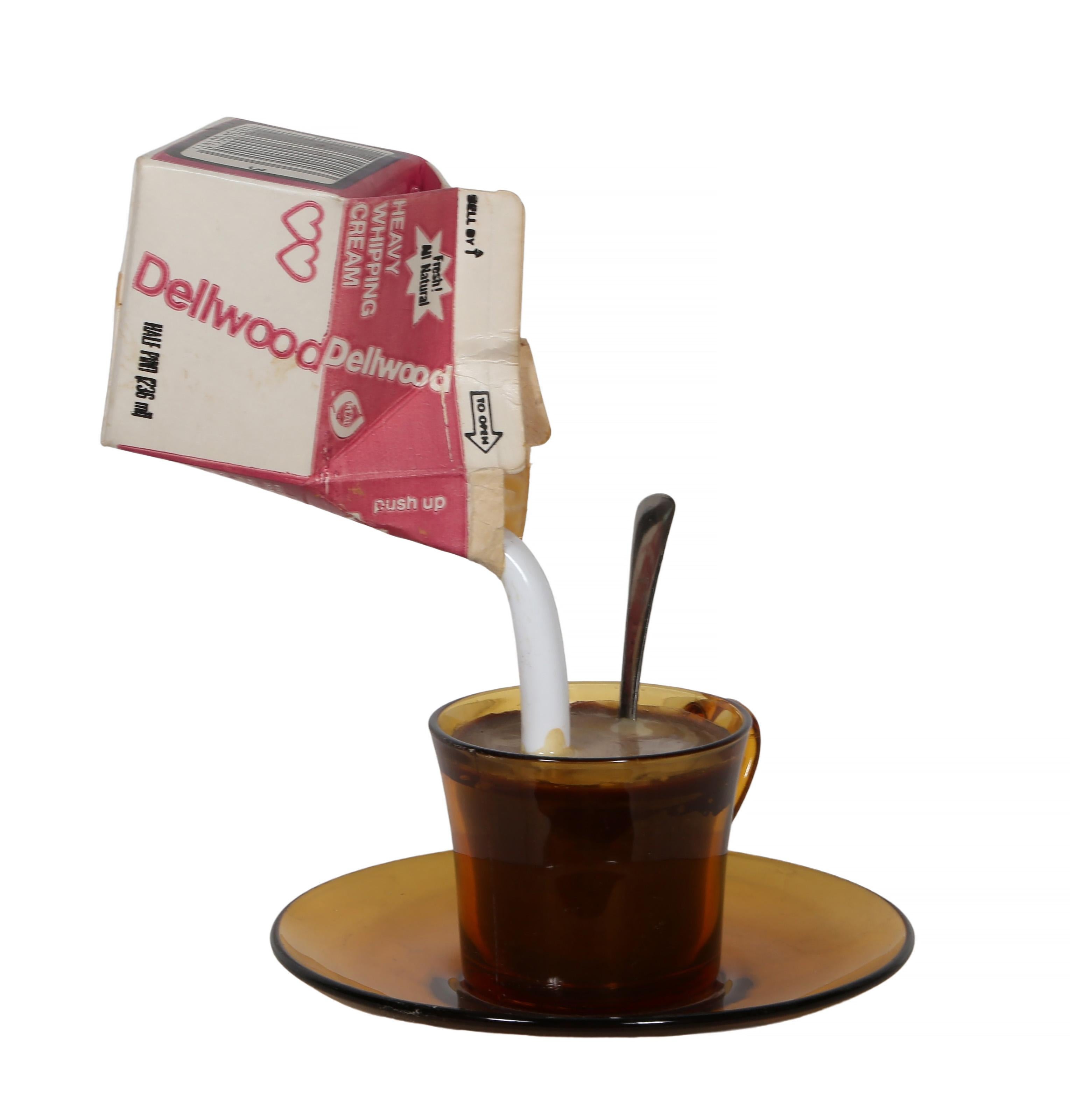 Geoffrey Rose - Frozen Moments - Coffee with Heavy Cream, Year:  1978, Medium:  Resin and Glass sculpture, Image Size:  6.5, Size:  10 x 6.5 in. (25.4 x 16.51 cm)
