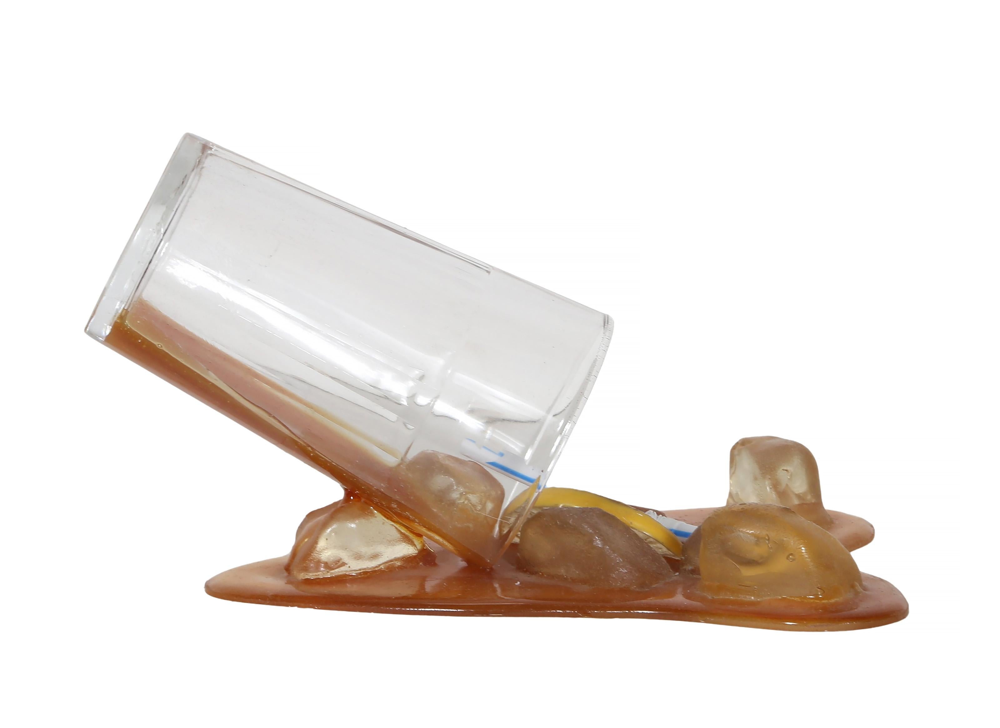 Spilt Iced Tea, Pop Art Resin and Glass Sculpture by Geoffrey Rose For Sale 2