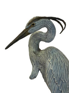 Geoffrey Smith Life Size Heron Large Bronze Sculpture