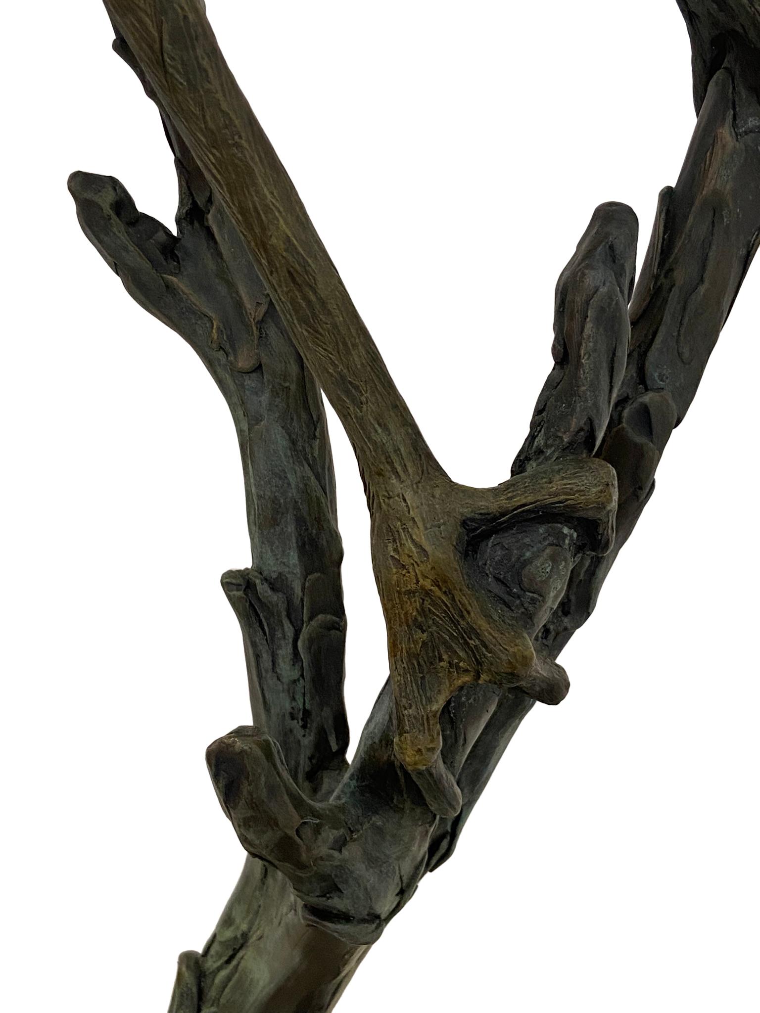 Cast Geoffrey Smith Life Size Heron Large Bronze Sculpture