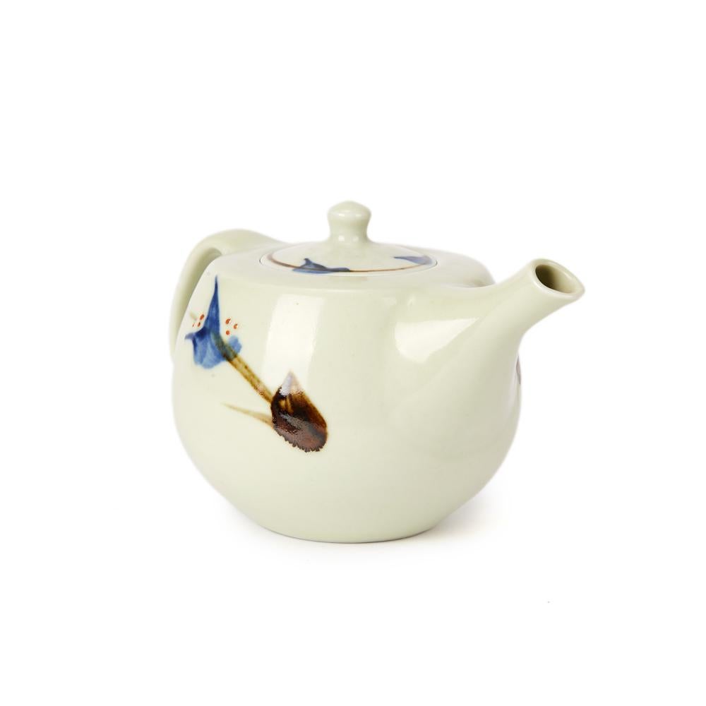 Geoffrey Whiting Porcelain Floral Studio Teapot, 20th Century In Excellent Condition In Bishop's Stortford, Hertfordshire