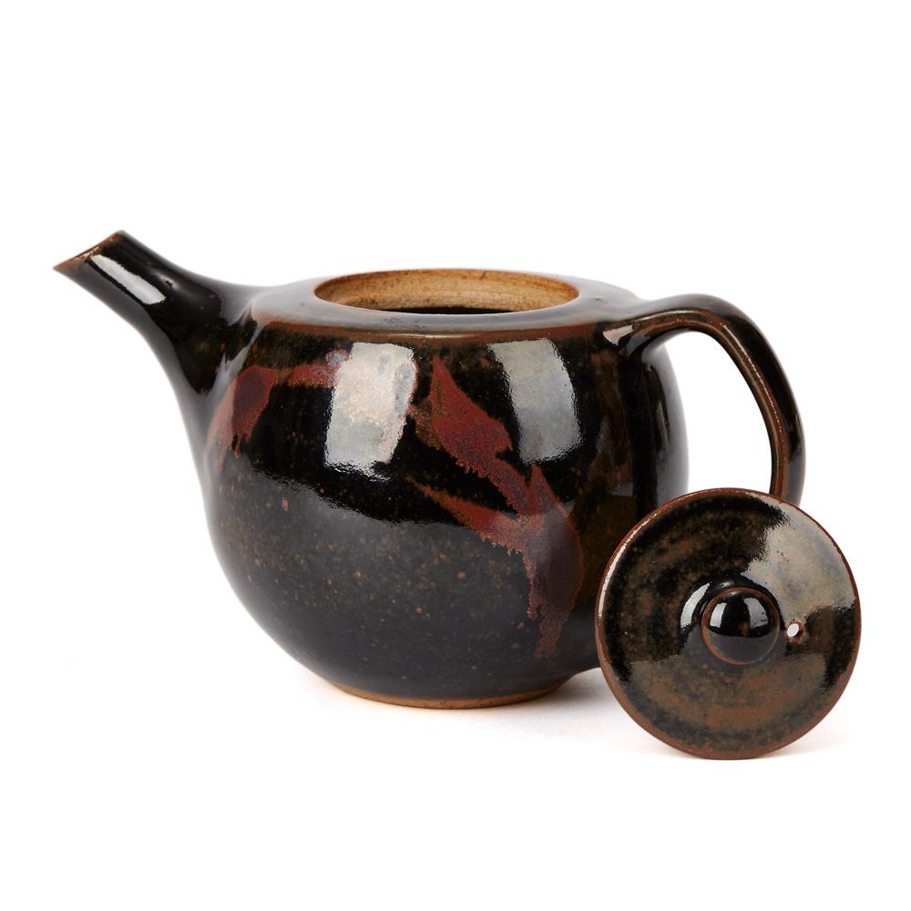 Geoffrey Whiting Tenmoku Glazed Studio Teapot, 20th Century In Excellent Condition In Bishop's Stortford, Hertfordshire