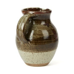 Geoffrey Whiting Tenmoku Pattern Studio Pottery Jug, 20th Century