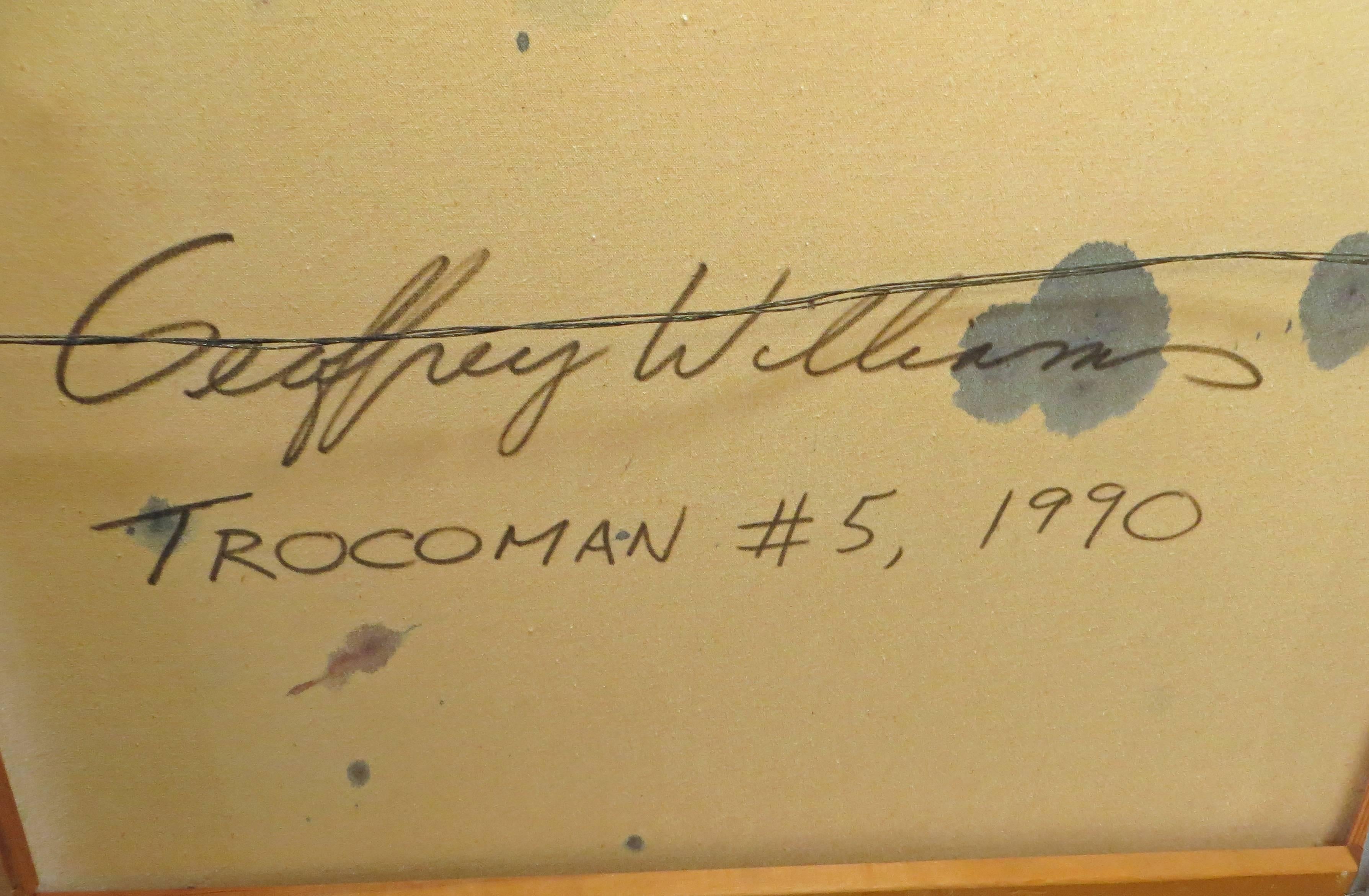Trocoman #5 (Abstrakt), Painting, von Geoffrey Williams