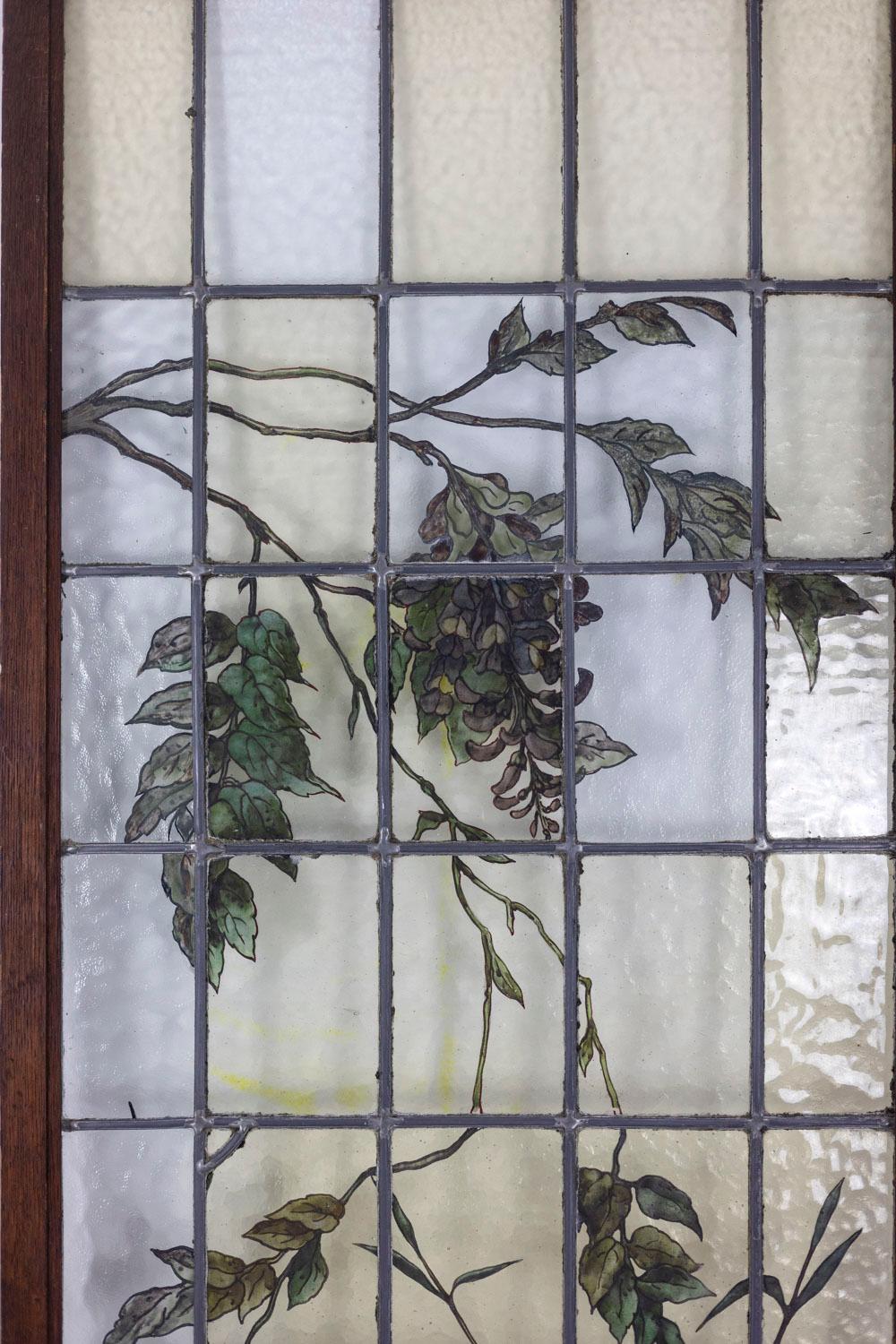 French Geoffroy, Pair of Stained Glass, Nineteenth Century