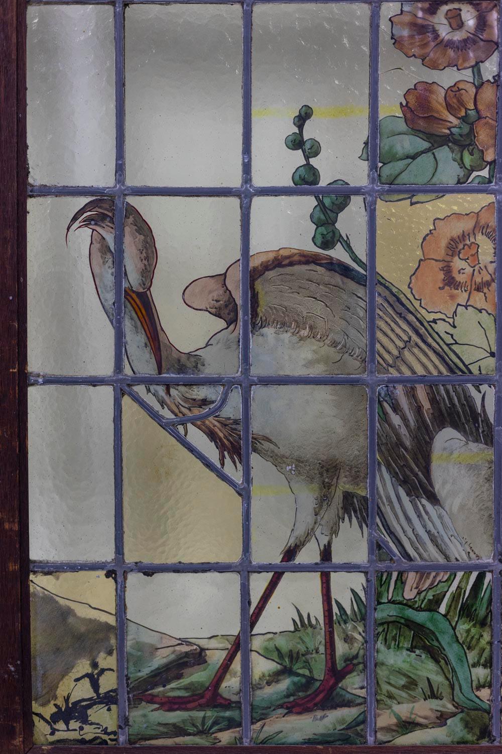 19th Century Geoffroy, Pair of Stained Glass, Nineteenth Century
