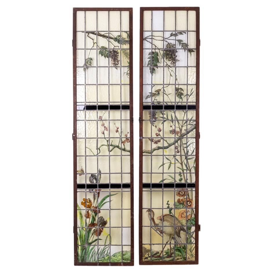 Geoffroy, Pair of Stained Glass, Nineteenth Century
