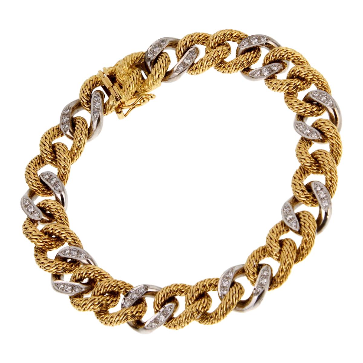 Piaget Bracelet à chaîne en or jaune et diamants