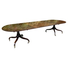 Geogian mahogany two pillar/pedestal 3.6M Dining Table