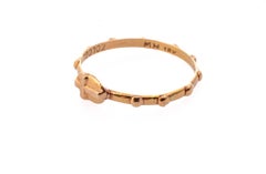 Anello con rosario a stazione Geogian in oro 18kt