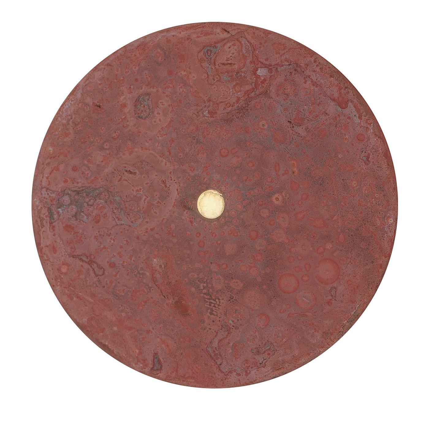This artisan set of six coasters will infuse any table setting with its timeless charm. Deftly handcrafted of brass, each piece showcases unique traceries and hues resulting from oxidizing processes. An antioxidant layer protects the piece, which is