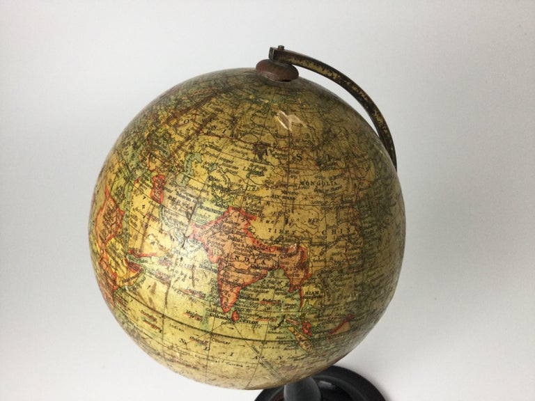 Geographia, Ltd. 6-inch terrestrial table globe 
Geographia, Ltd., 55 Fleet Street, E.C. 4, London: 1923 
Turned wooden base 12.5 inches high, 6 inches in diameter 4.5 inches diameter base. Some age appropriate wear from use and age. Globe has