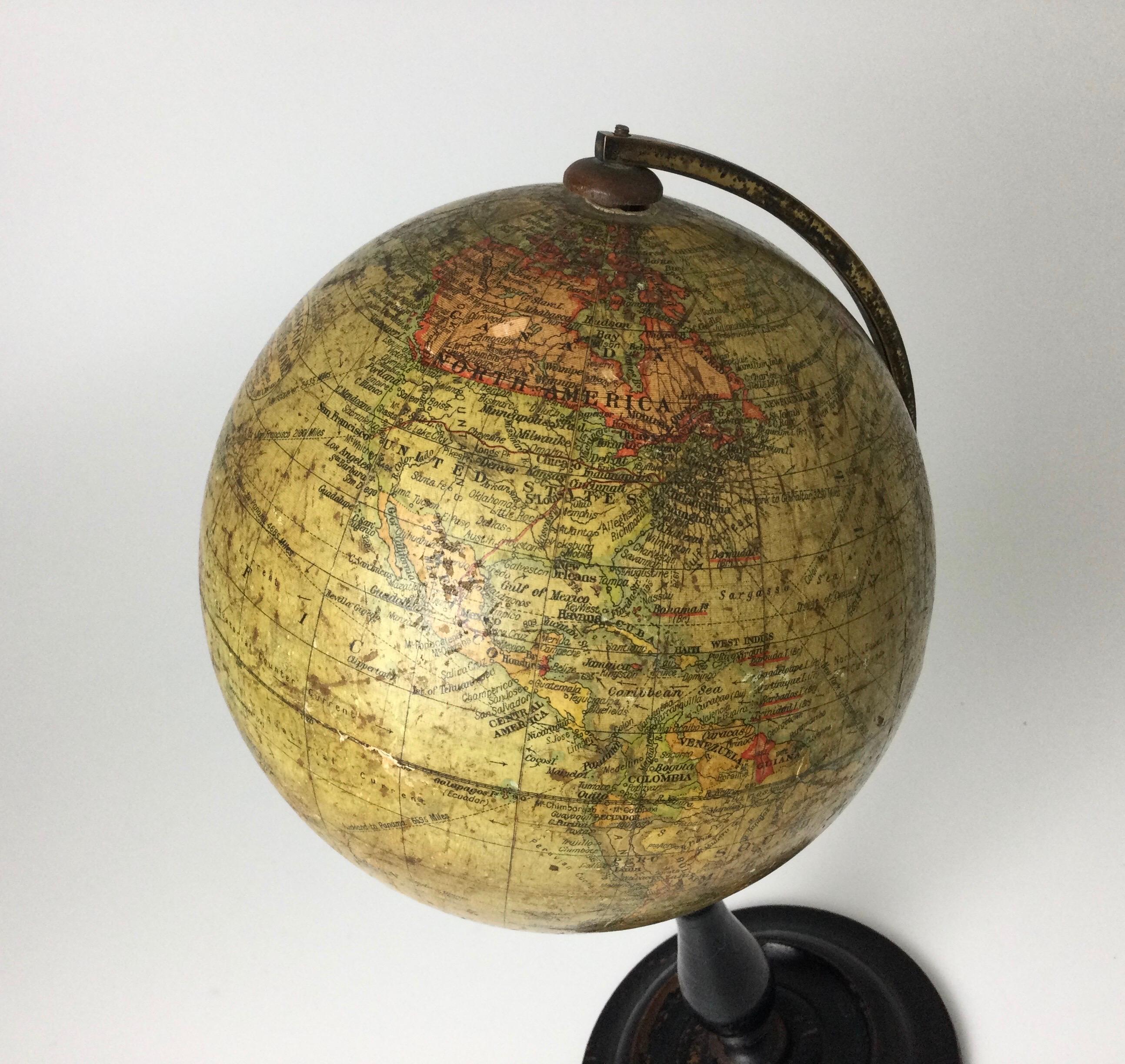 Geographia 6 Zoll Terrestrial Globe London, 1923 (20. Jahrhundert)