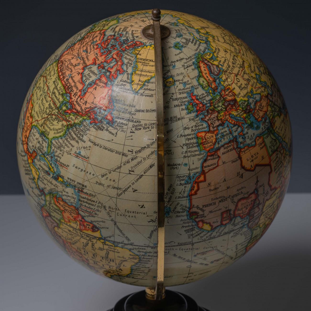 Mid-20th Century Geographia Globe, circa 1950