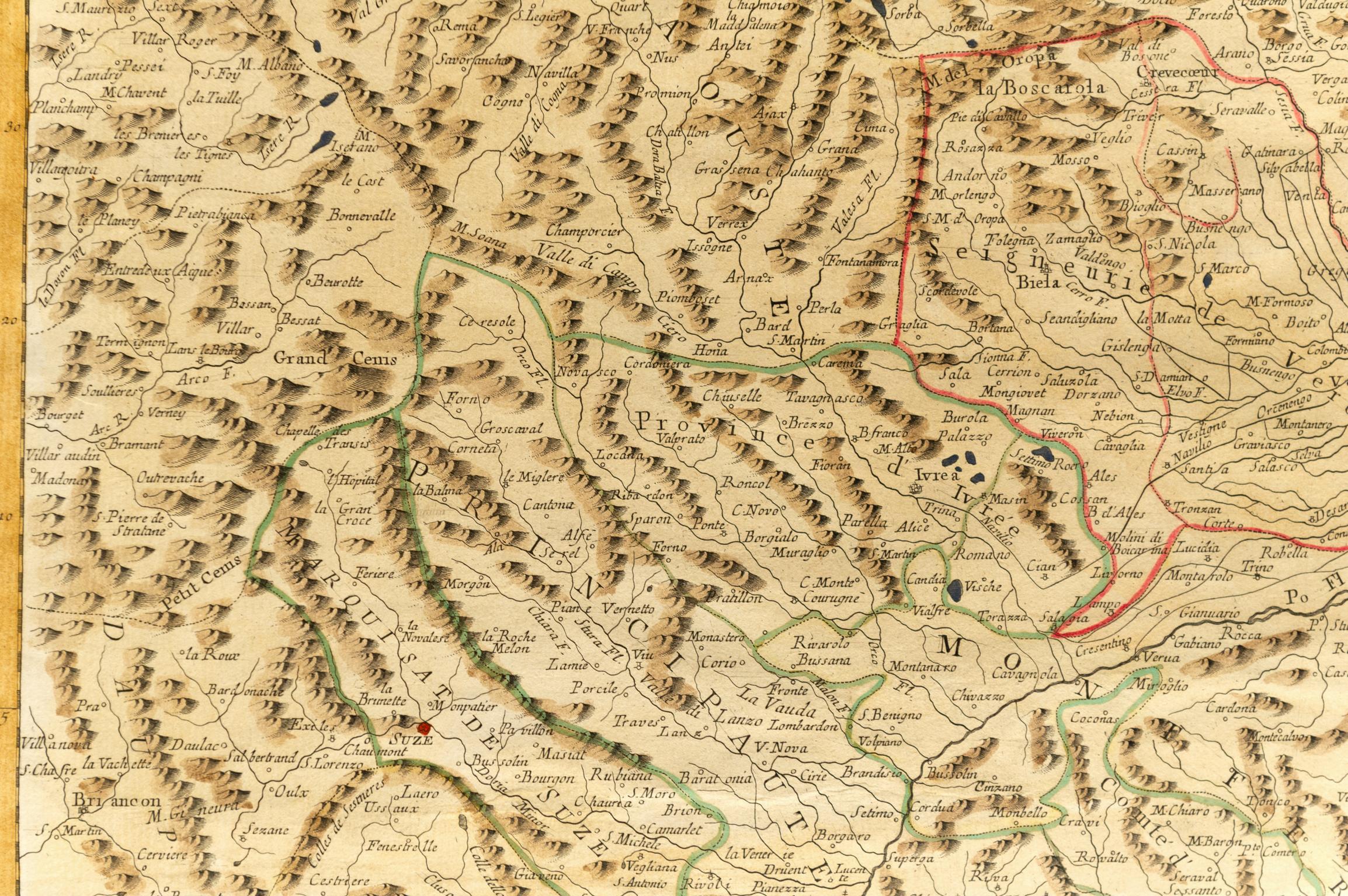 italien Carte géographique ancienne de la Principalité de Monaco en vente