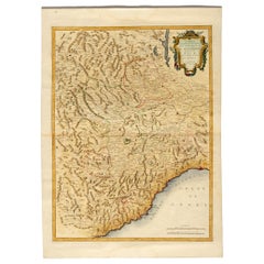Geographical Antique Map of Principality of Monaco
