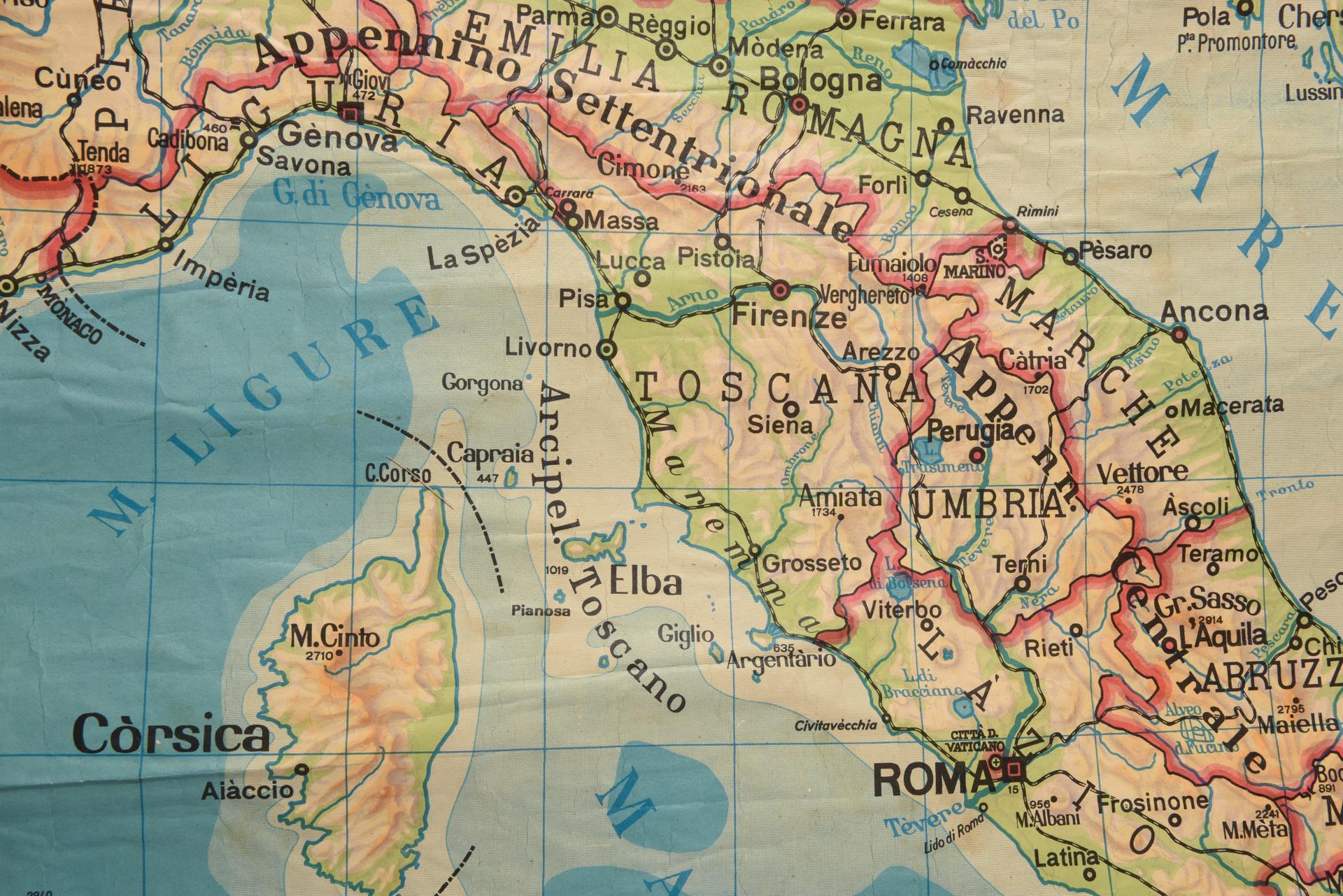 Mappa geografica dell'Italia in vendita 3