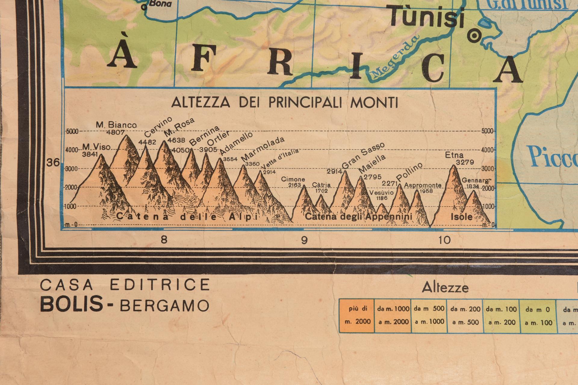 Altro Mappa geografica dell'Italia in vendita