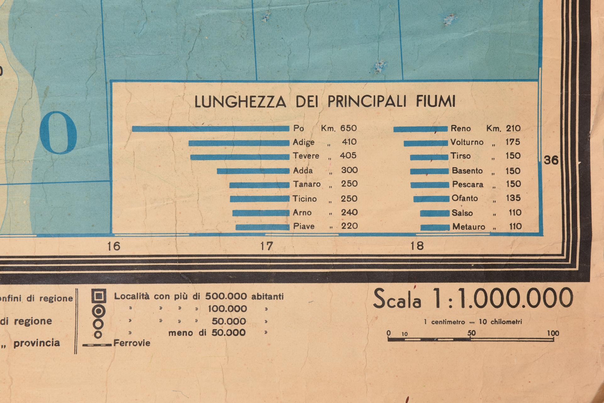 Pressato Mappa geografica dell'Italia in vendita