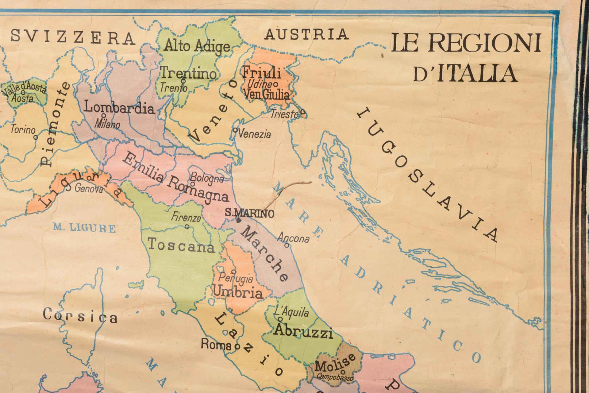 Mappa geografica dell'Italia in vendita 1